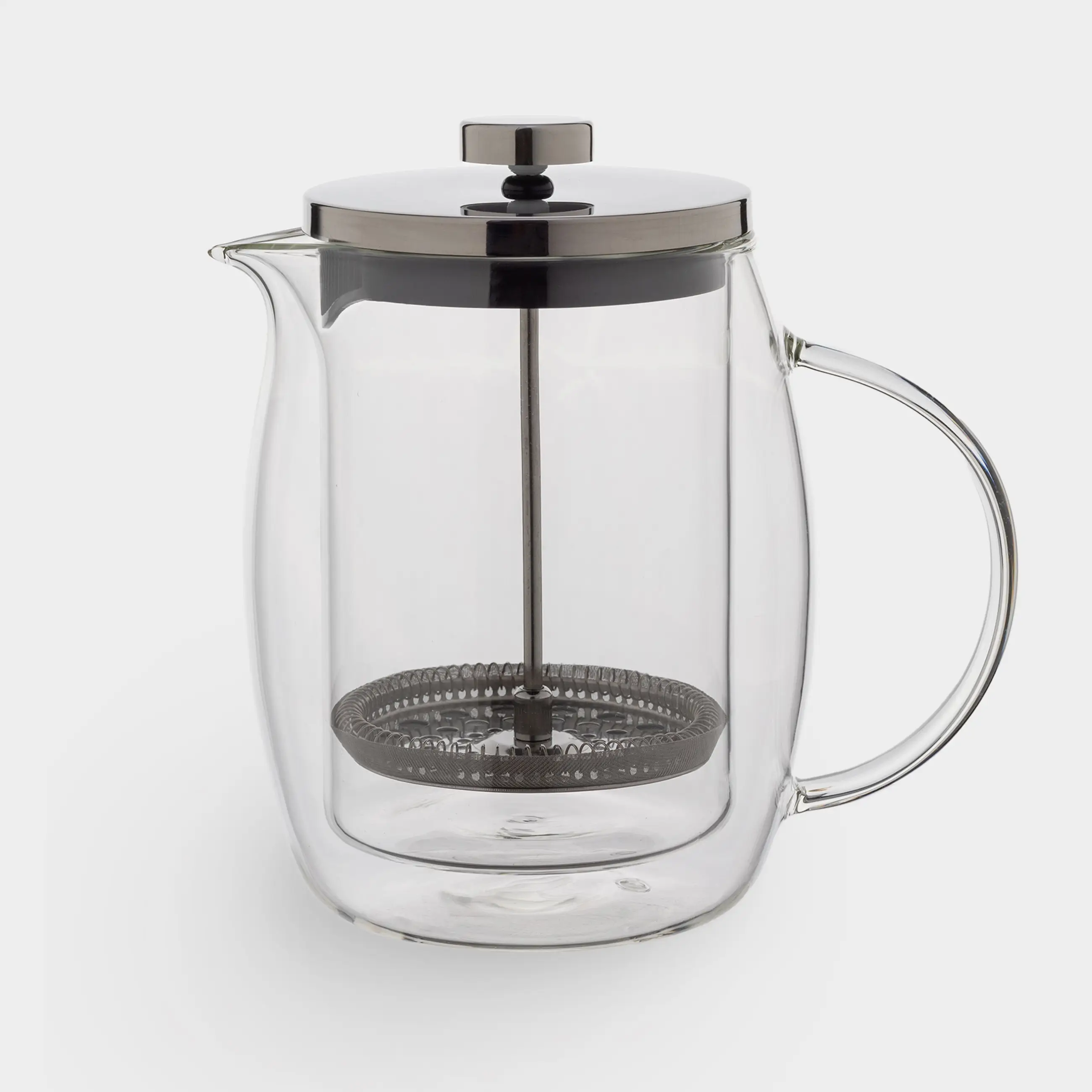 French press, 800 ml, glass B/ steel, round, Air