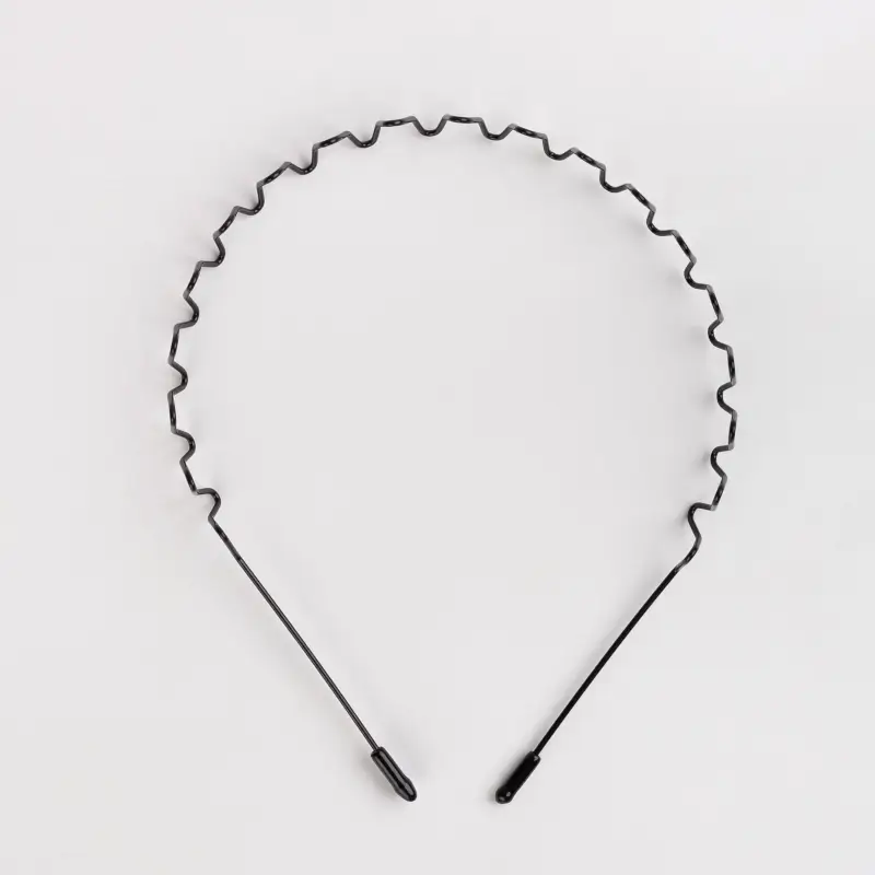 Hair band, 14x16 cm, metal, black, Wave, Fast ,image-0