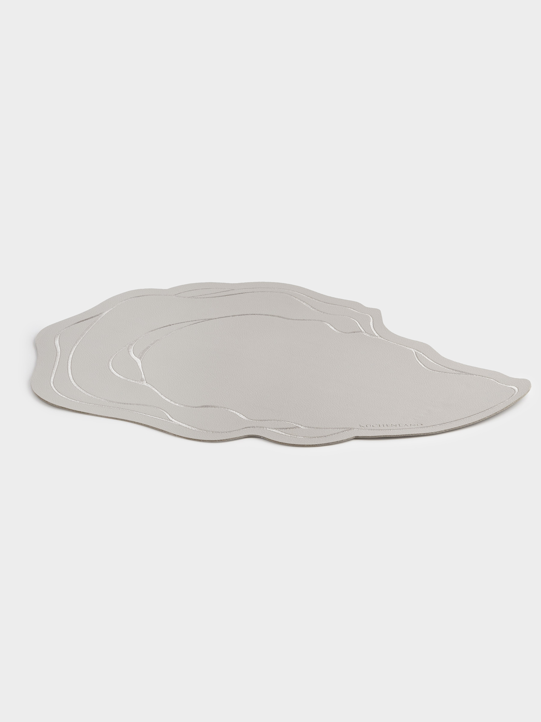 Placemat, 35x48 cm, PVC, shaped, milky, Oyster, Rock shape, image-1