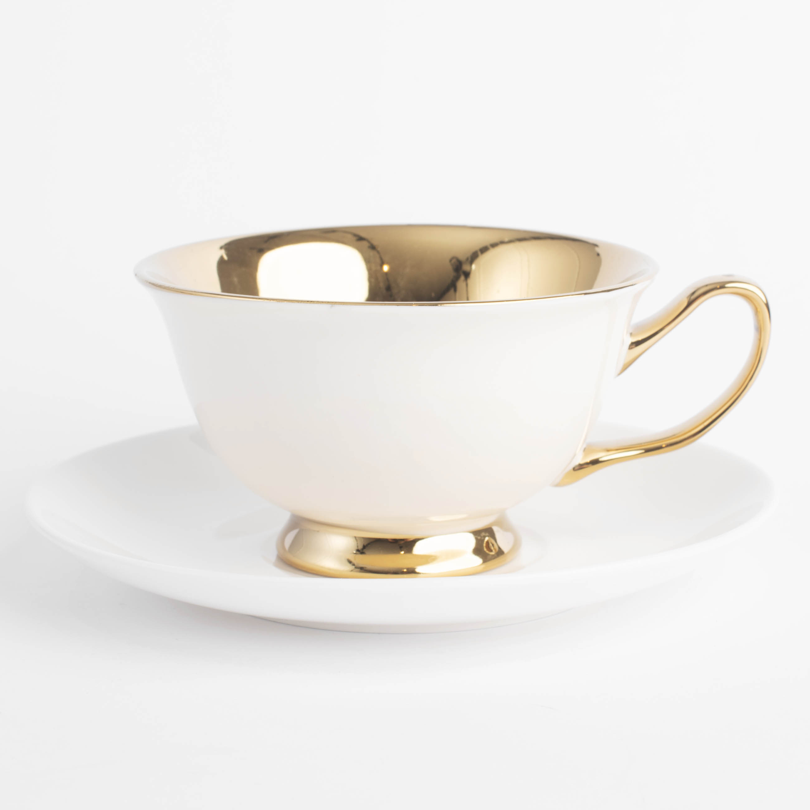 Tea pair, 220 ml, 1 person, 2 items, porcelain N, golden milk, Elegant gold, image-0