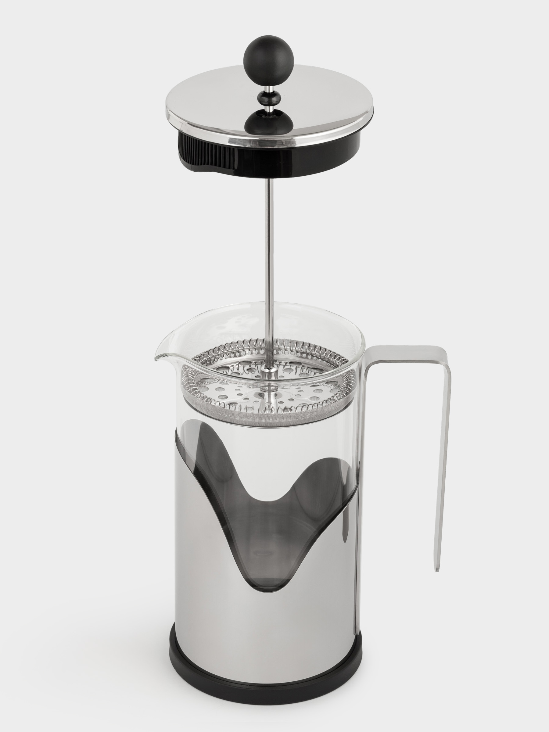 French press, 1 l, glass B / steel, Comfort, image-6