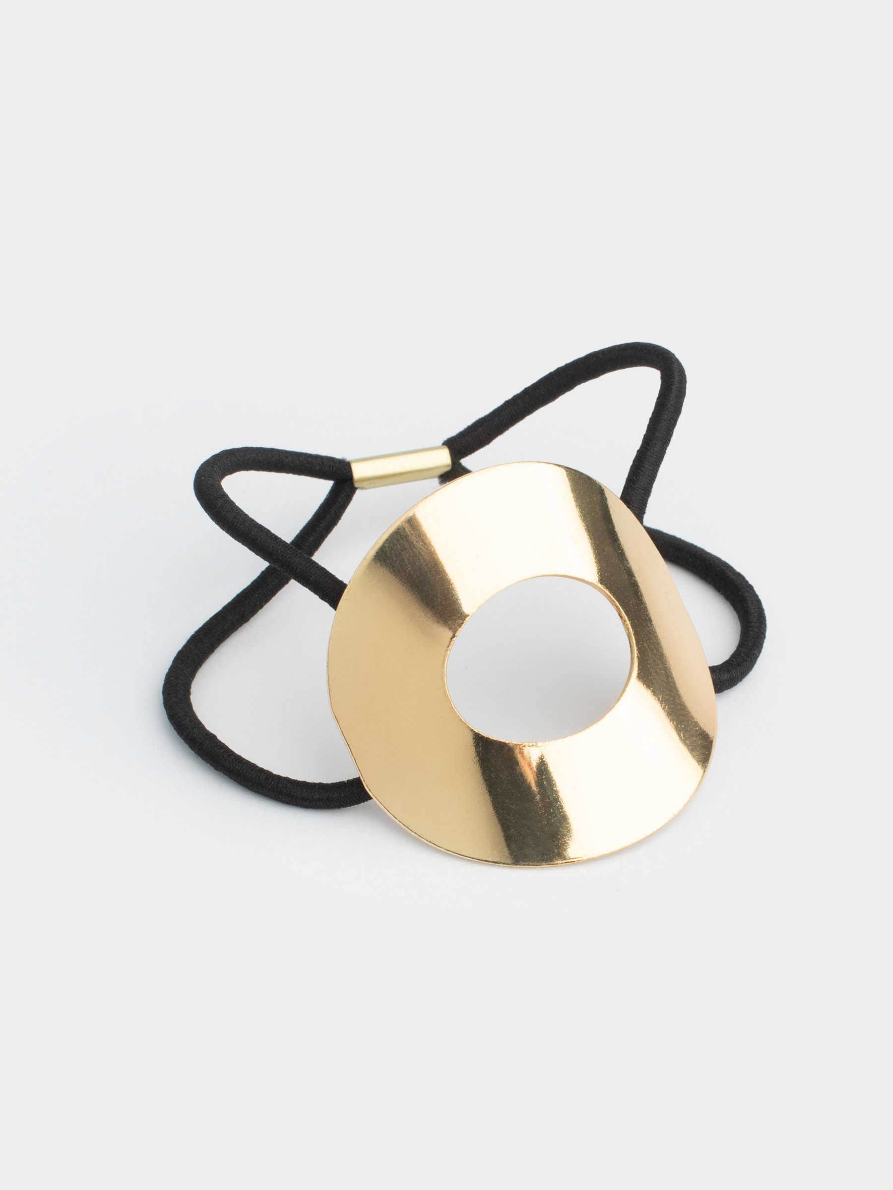 Hair bands, 5 cm, metal, gold, Circle, Hairstyle, image-2