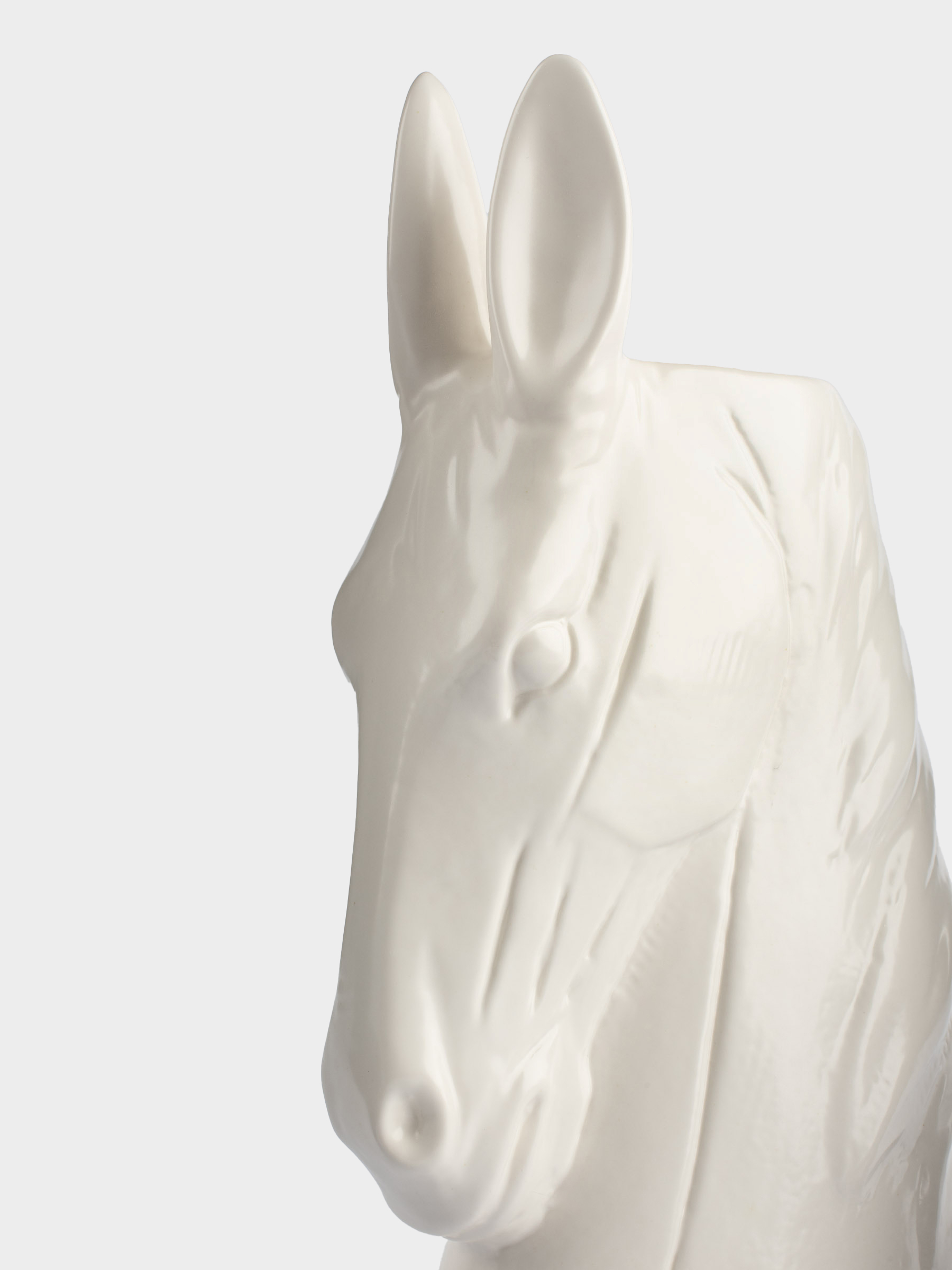 Decorative vase, 25 cm, polyresin, white, Horse, Horse white, image-2