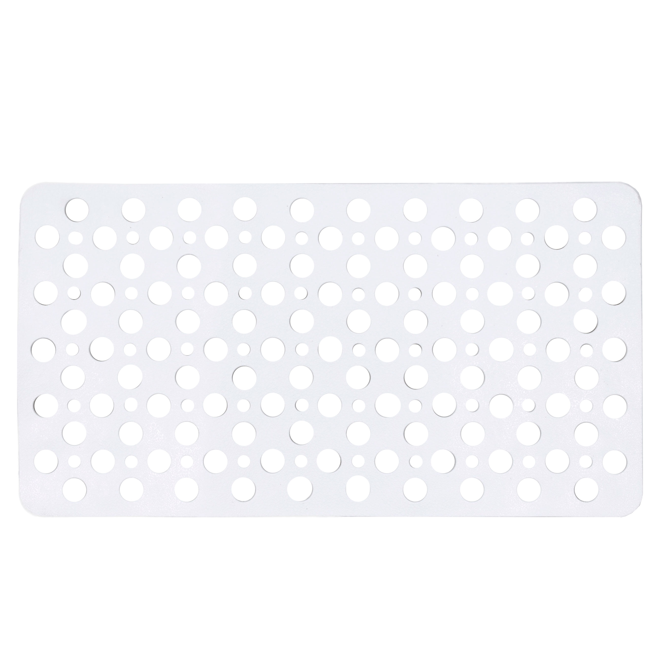 Bath/shower mat, 36x66 cm, anti-slip, rubber, rectangular, white, Polka dot, image-0