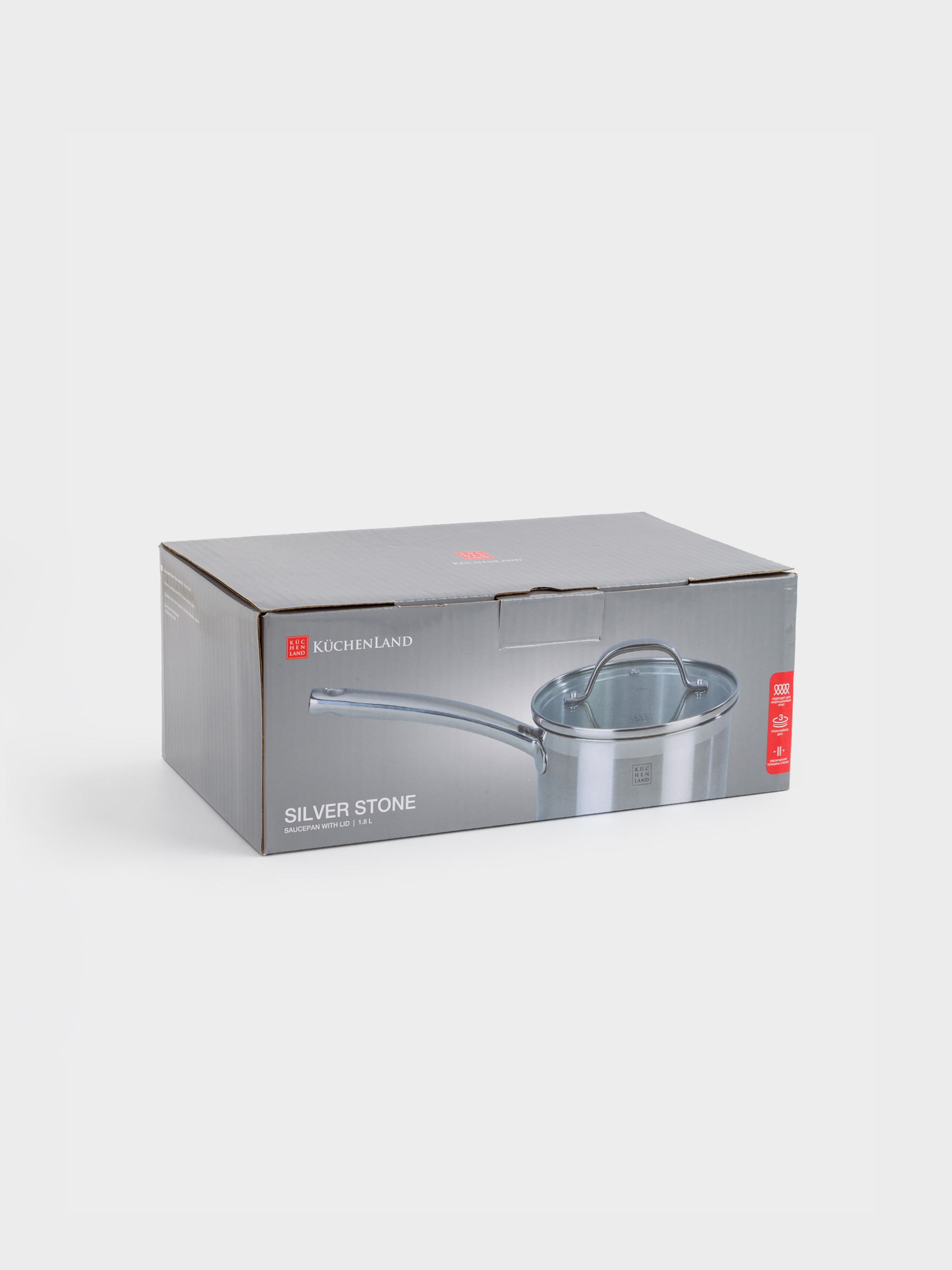 Bucket, 16 cm, 1.8 l, with lid, Silver Stone, image-7