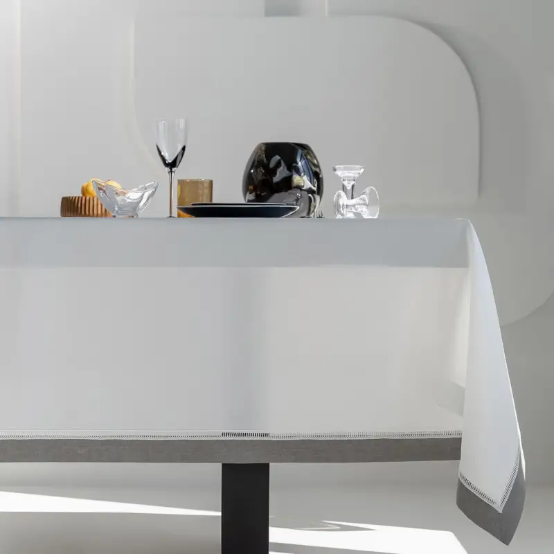 Tablecloth, 170x250 cm, polyester, white-gray, milkyy way