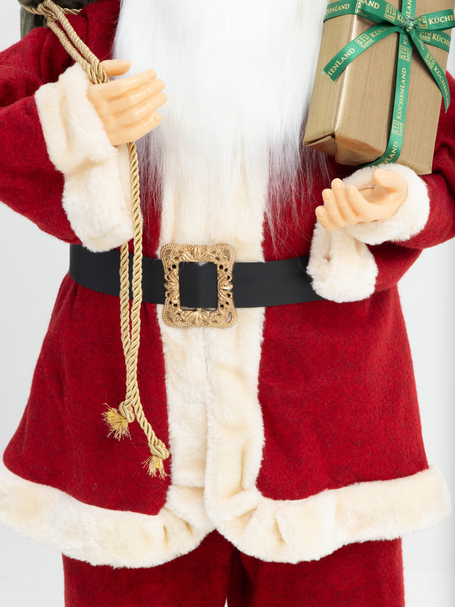 Decorative item, 90 cm, soft, Santa in red with bag and gift, Magic time, image-6