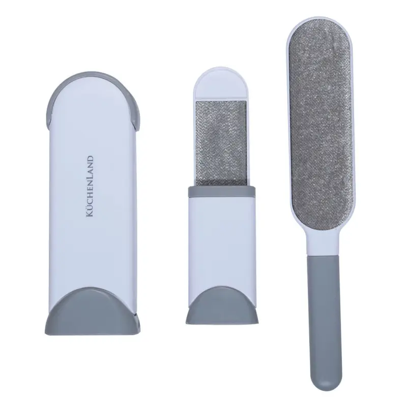 Wool cleaning brush set, with cleaning container, 2 pcs, plastic / Microfiber, Clean