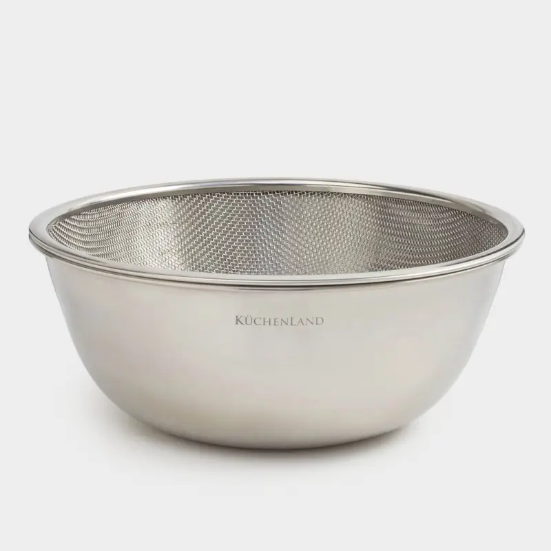 Set of bowl and colander, 22 cm, 2 pr, steel, Classic, image-0