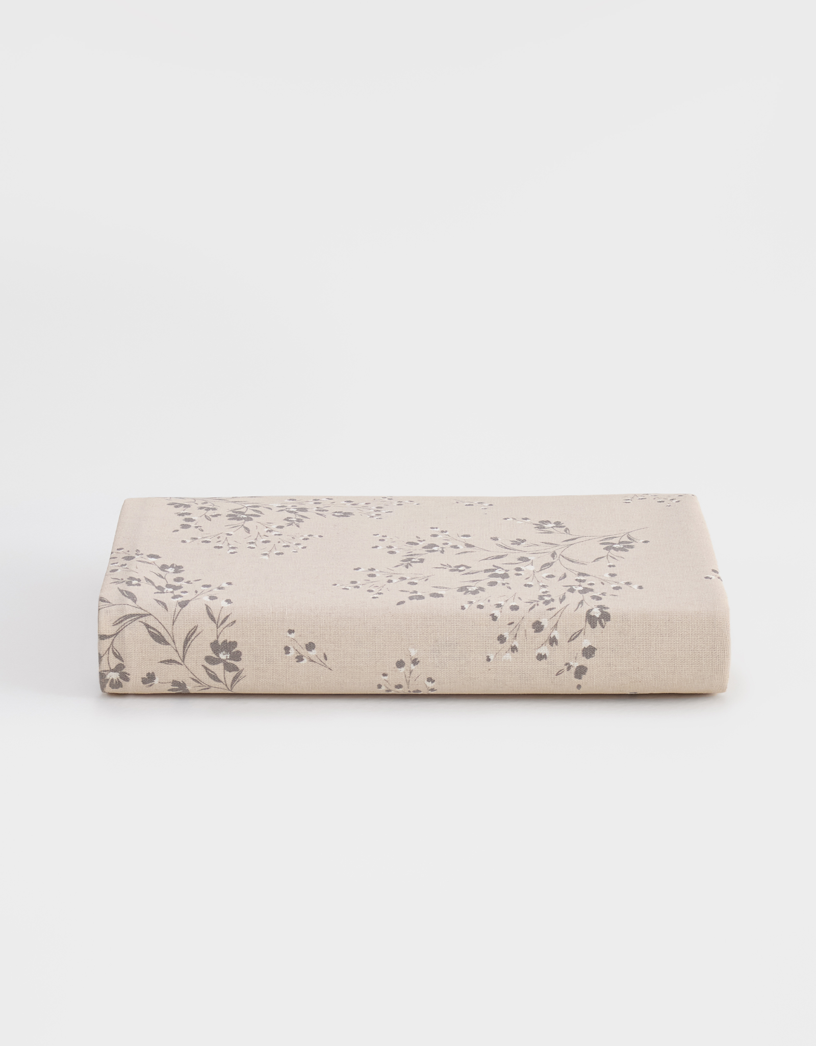 Tablecloth, 170x250 cm, PU coated, polyester / viscose / linen, beige, Branches with flowers, Branches, image-0