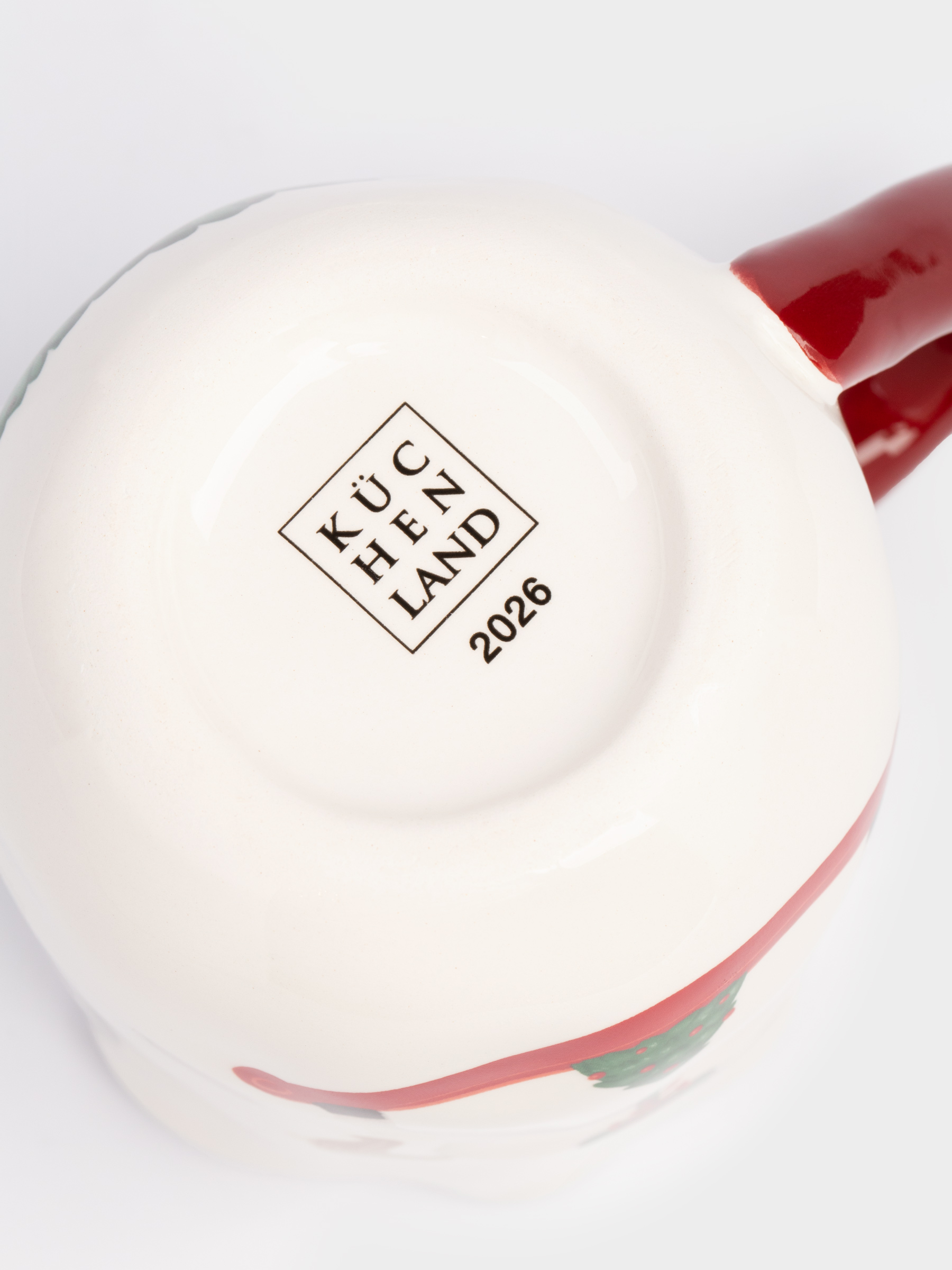 Mug, 360 ml, Ceramic, Christmas tree with bows and horse, Christmas tree, image-3