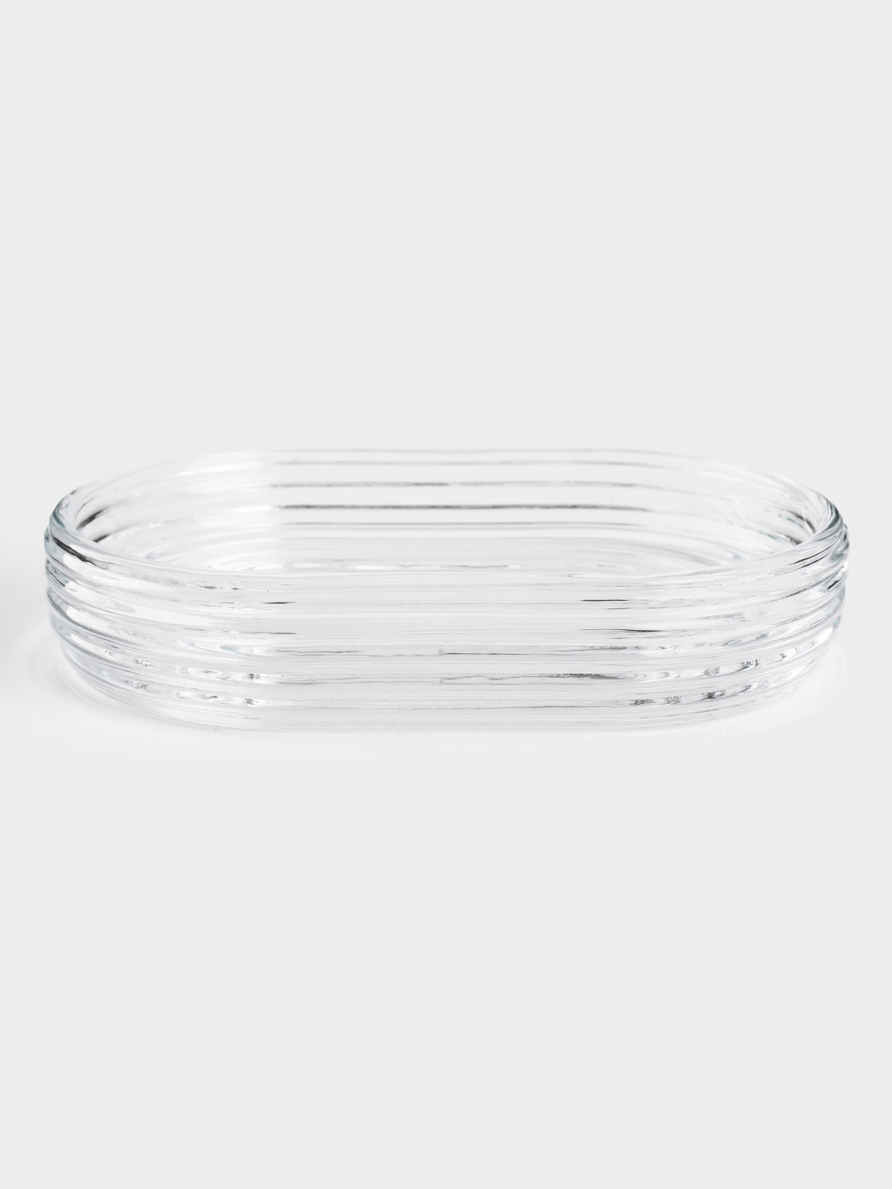 Soap dish, 13 cm, glass, oval, Benli