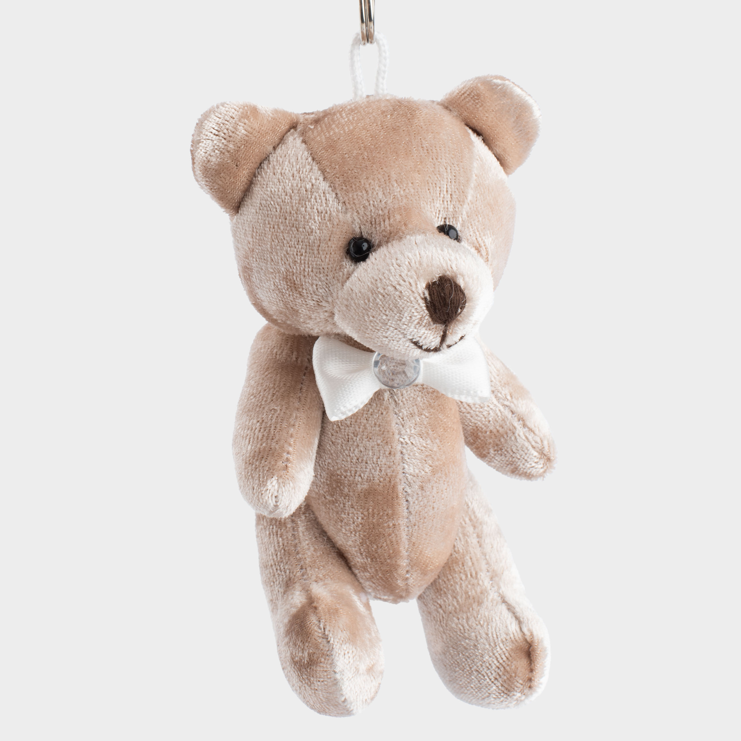 Keychain, 8 cm, soft, with moving paws, polyester / metal, golden, Bear, Bear, image-4