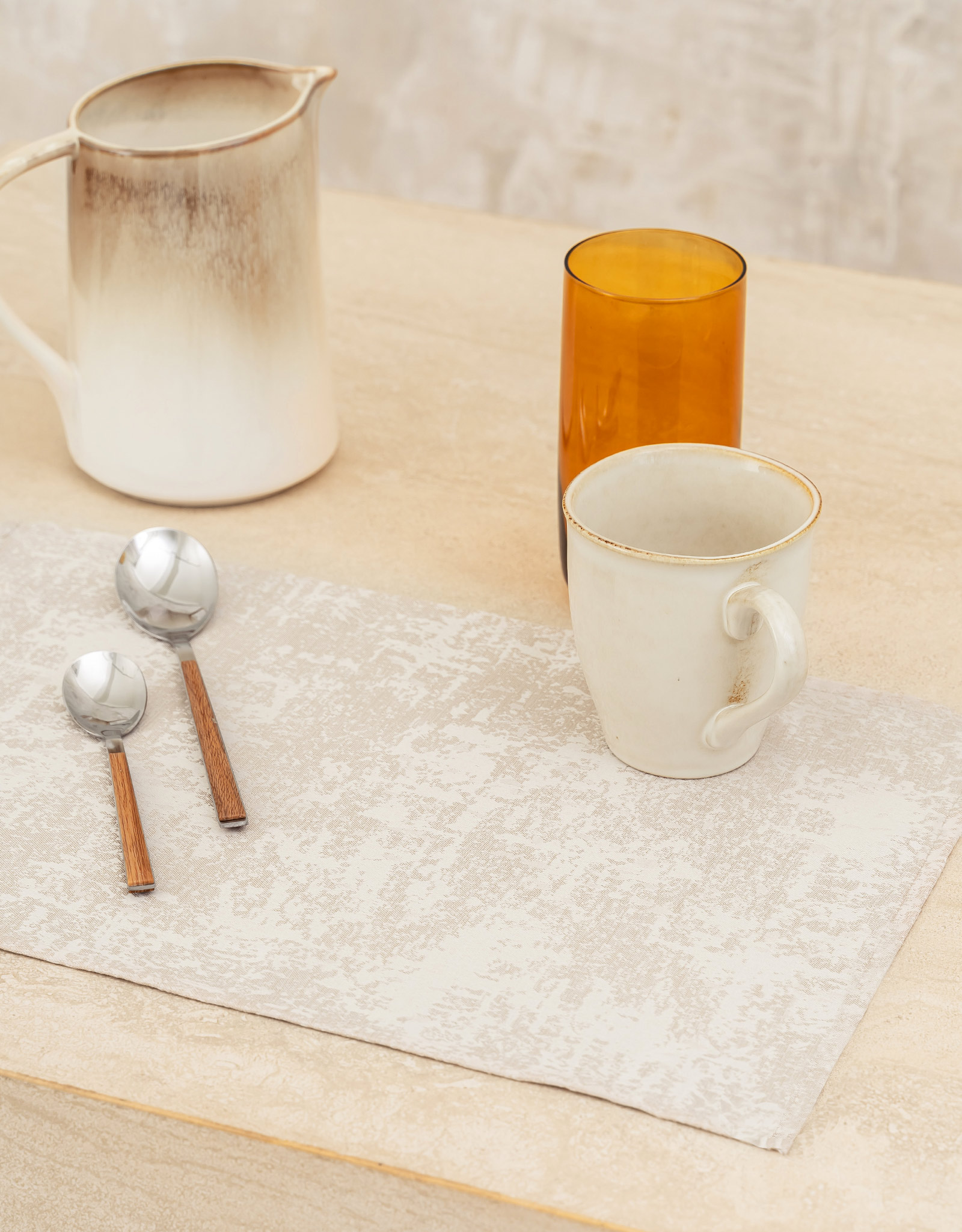 Napkin for appliances, 30x45 cm, polyester, rectangular, beige, Jacquard, image-3