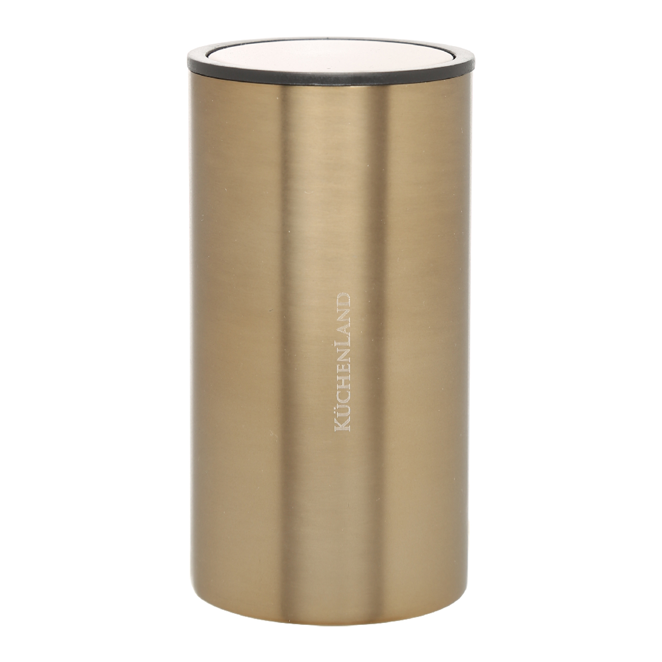 Toothpick container, 10 cm, steel, golden, Classic gold, image-0