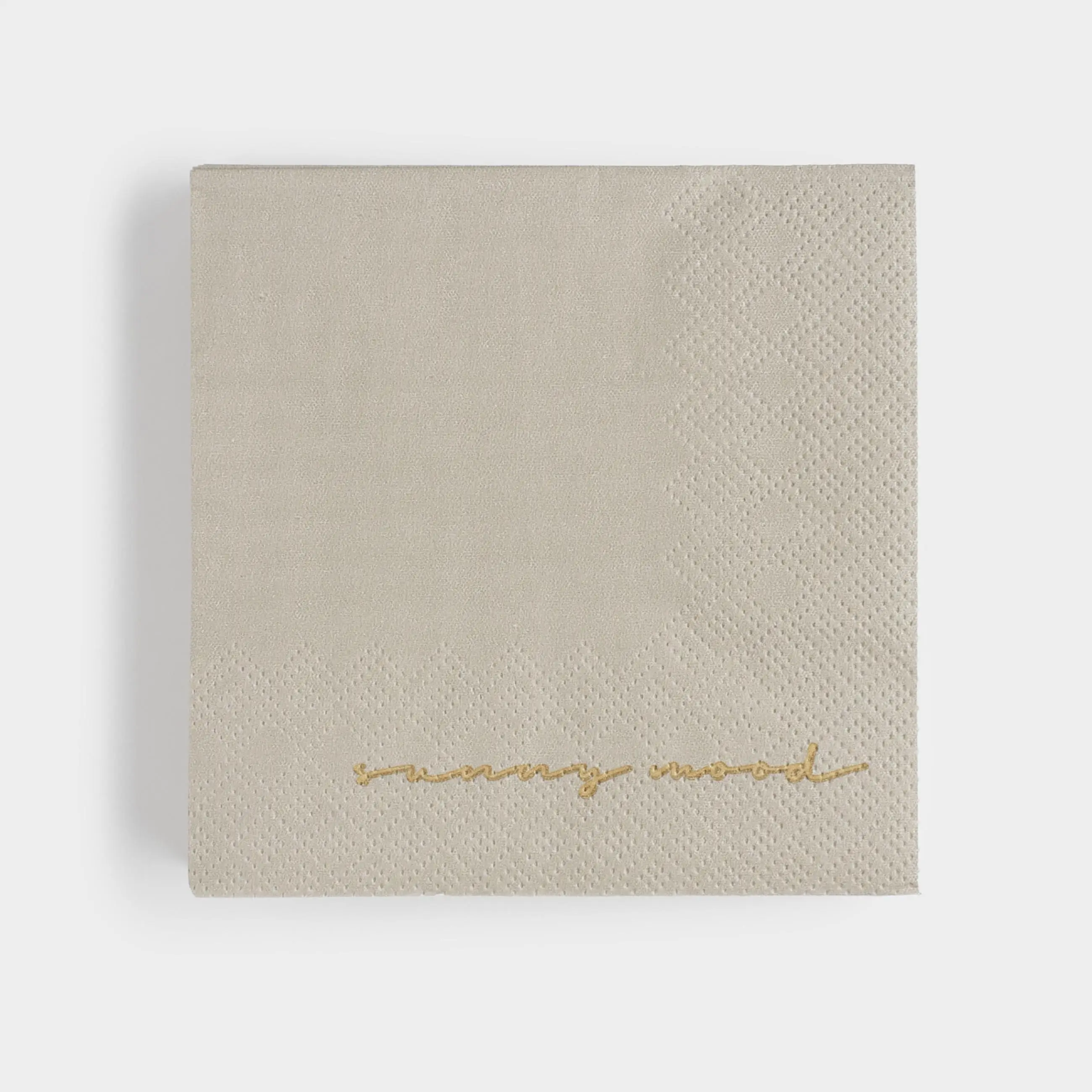 Paper napkins, 21x21 cm, 20 pcs, square, beige, Sunny mood, Scroll