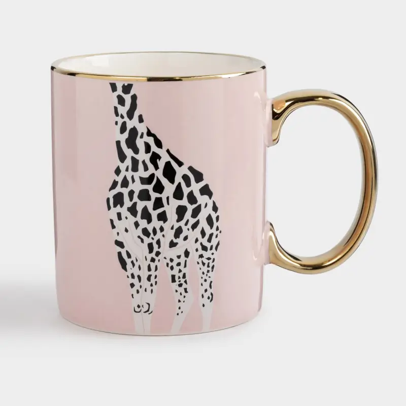 Mug, 350 ml, porcelain N, rose gold, Giraffe, Giraffe ,image-0