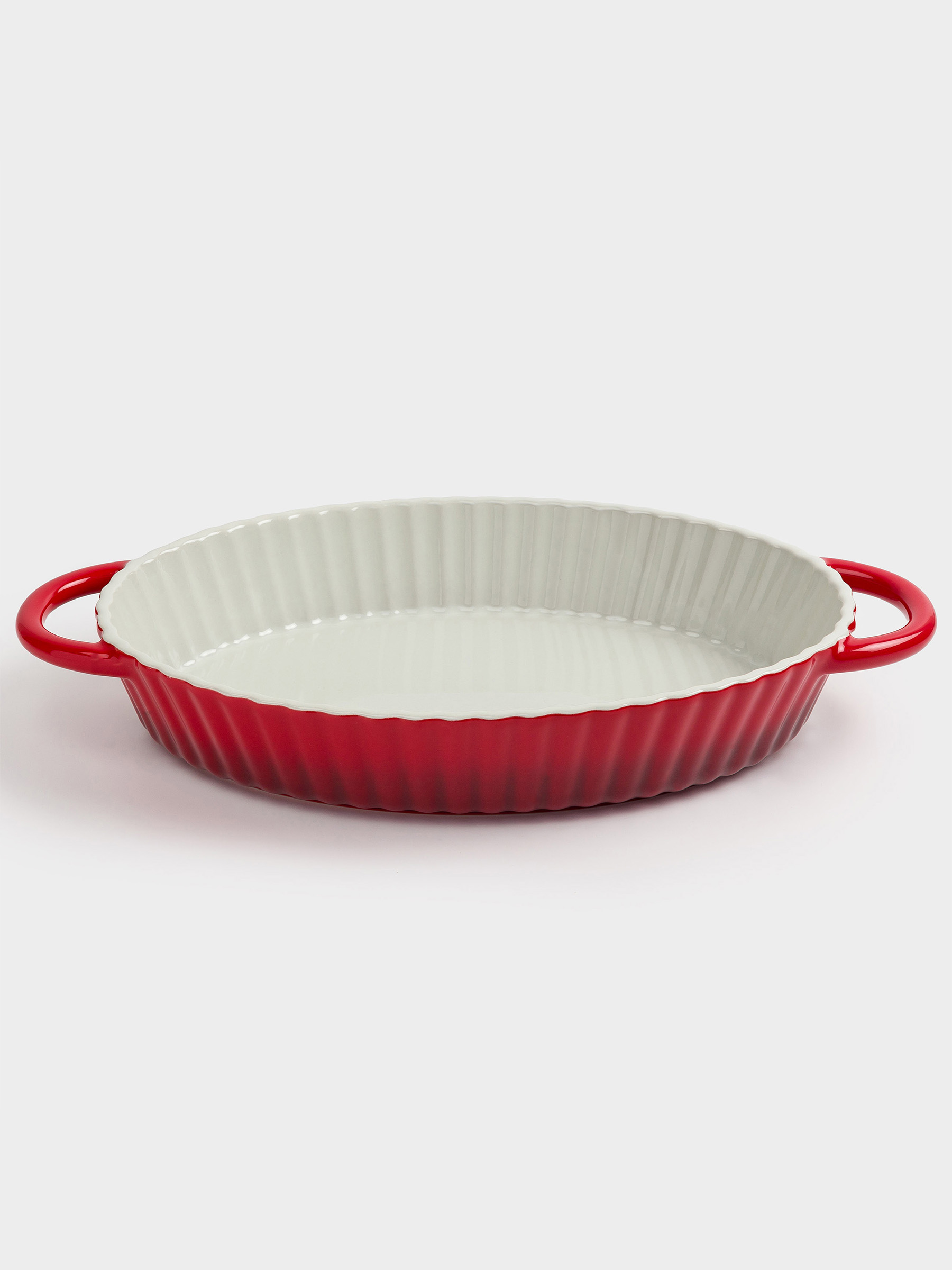 Baking dish, 31x21 cm, ceramic, oval, milkyy burgundy, gradient, Cakes gradient, image-7
