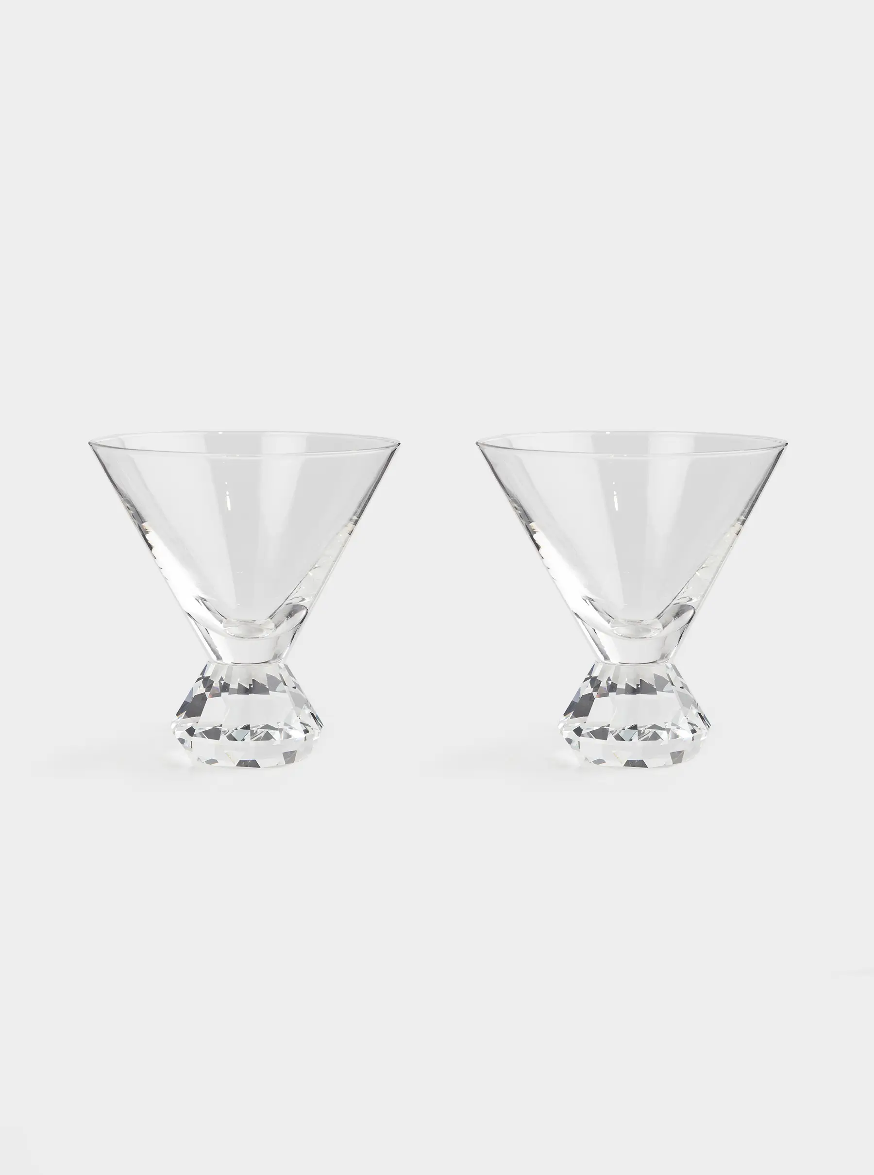 Martini glass, 310 ml, 2 pcs, glass, Diamond, Diamond, image-0