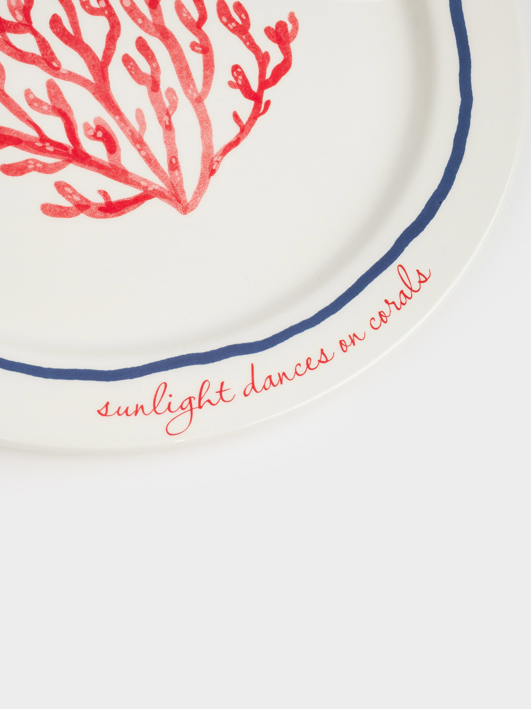 Dish, 28 cm, ceramic, milky, Coral, Coral reef, image-6