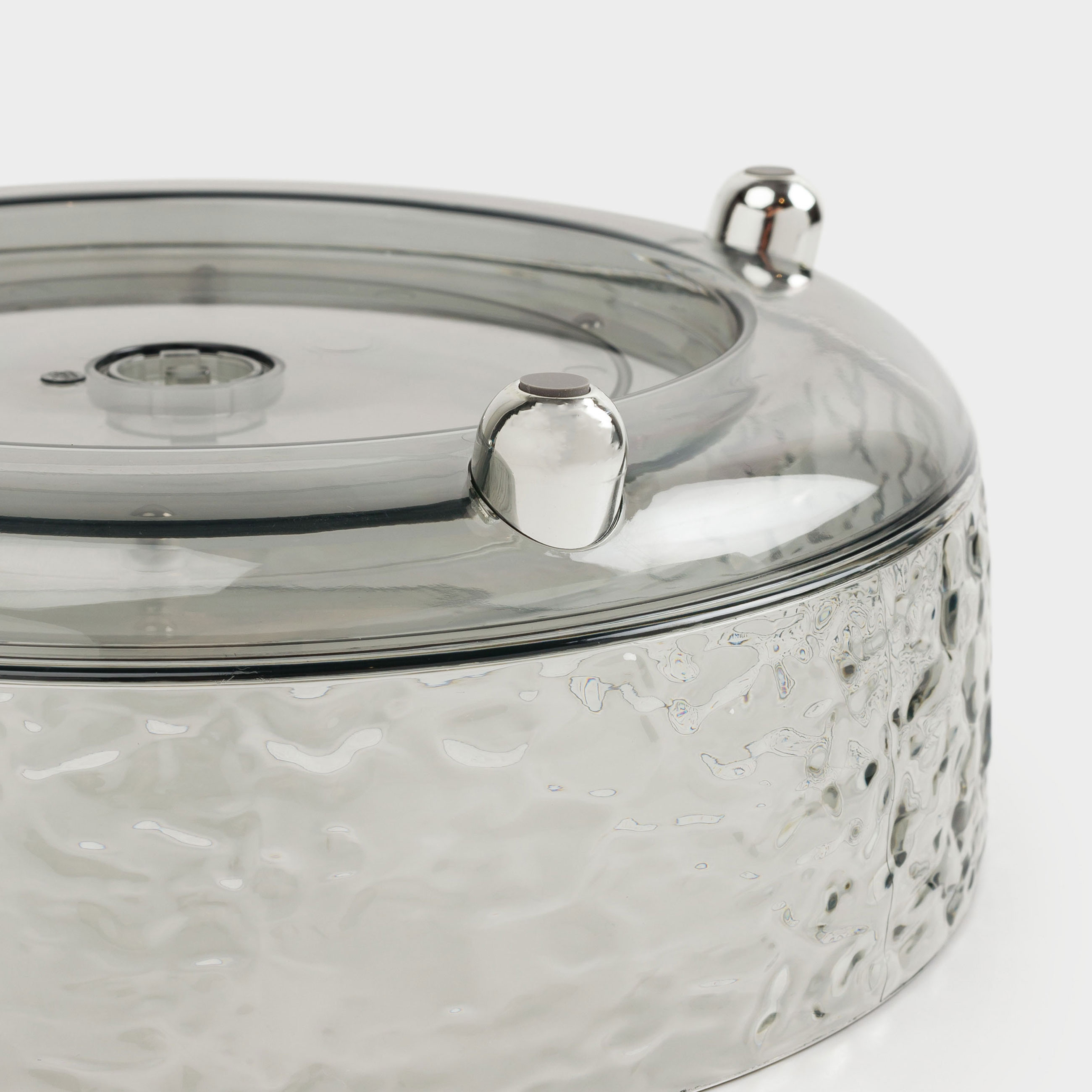 Organizer for cosmetics, 23x9 cm, on legs, rotating, plastic, gray, Renaissance clear, image-4