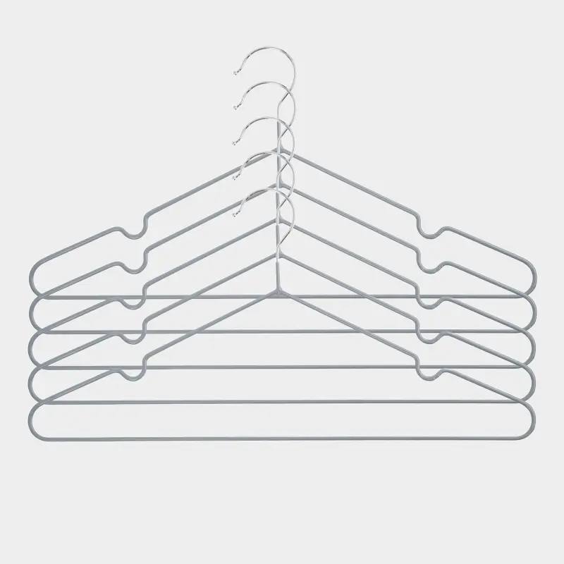 Hanger, 40 cm, 5 pcs, metal coated, gray, Colorful house