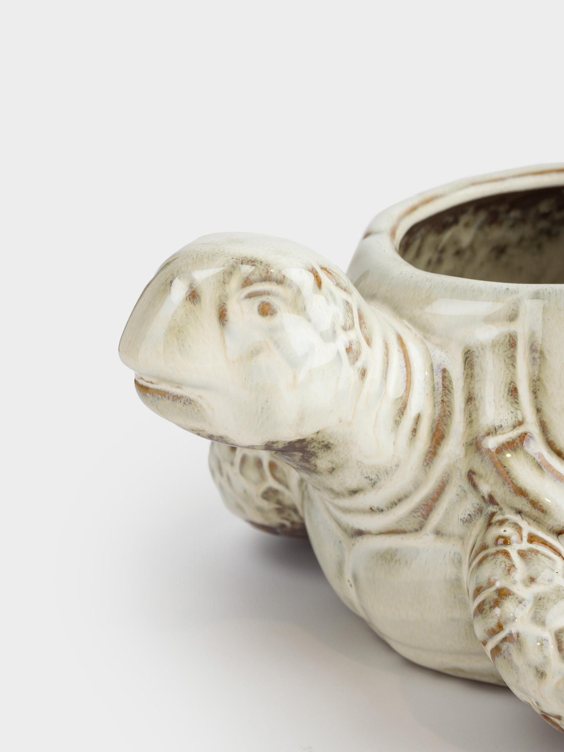Candy bowl, 25x13 cm, porcelain P, beige-brown, Turtle, Grand turtle, image-5