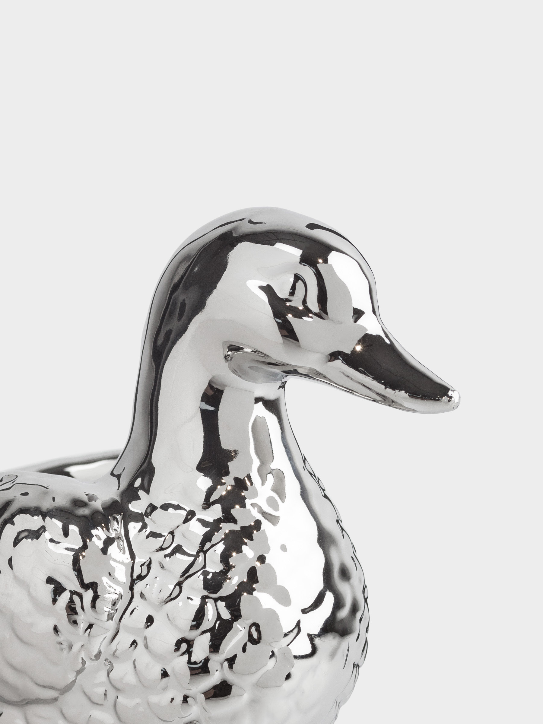 Toothpick stand, 10 cm, ceramic, silver, Duck, Harmony, image-3