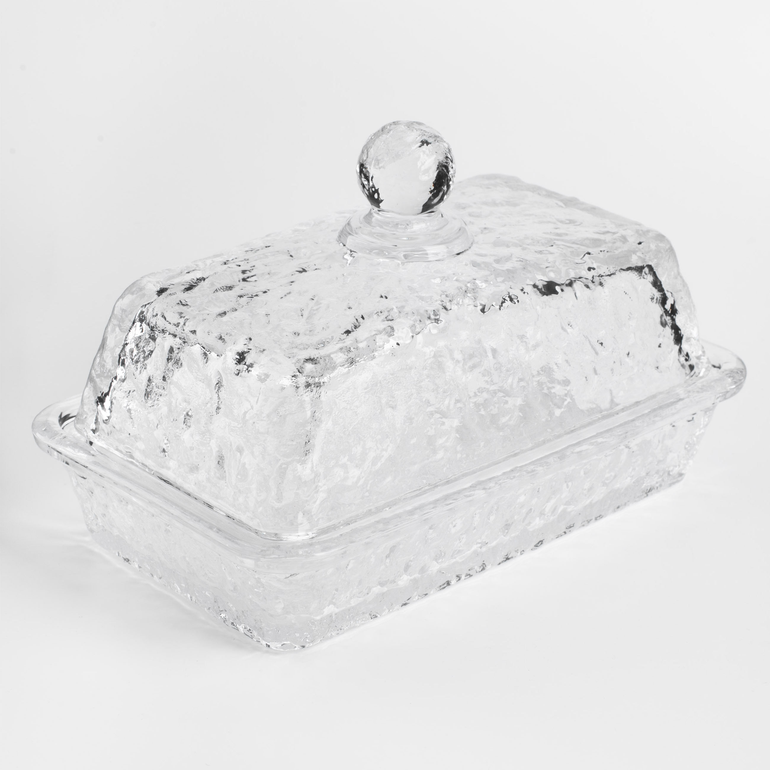 Butter dish, 16 cm, glass, rectangular, Nautilus, image-2