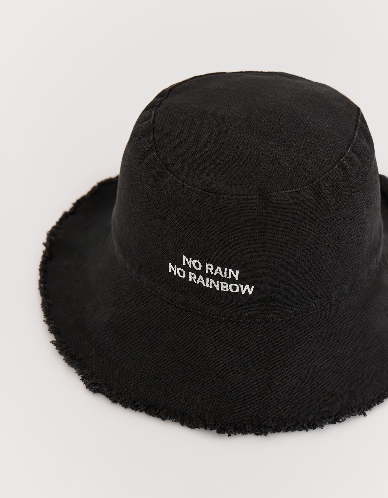 Panama hat, 57 cm, single size, with raw edge, cotton, dark grey, Shore, image-1
