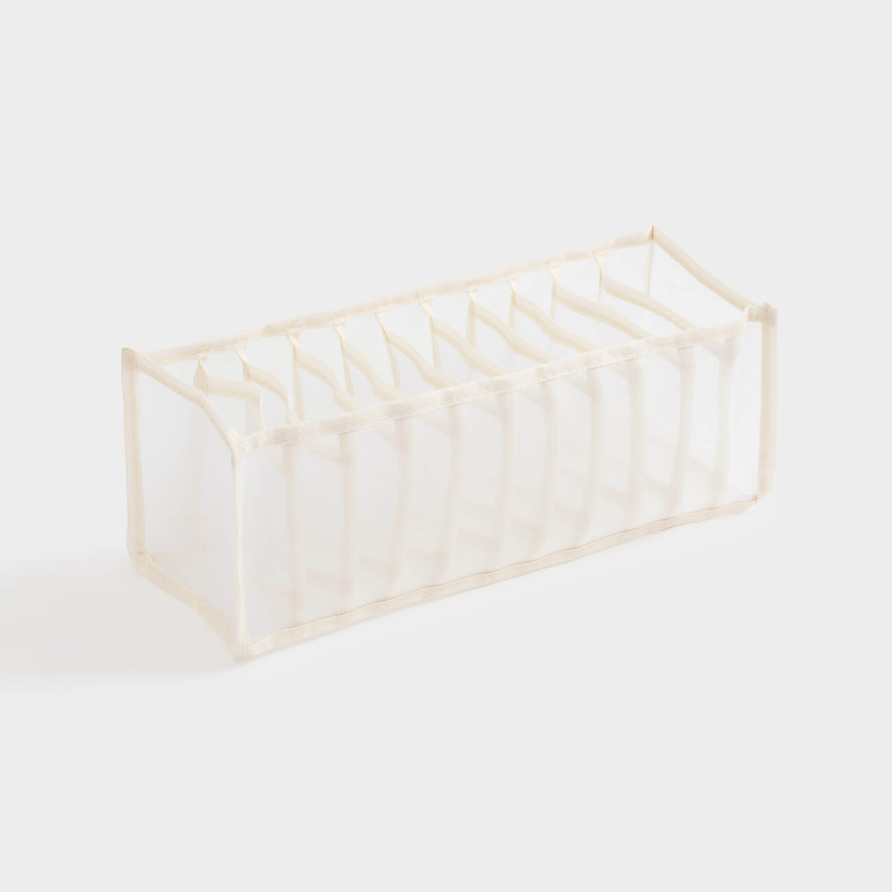 Organizer-divider for drawers, 32x12 cm, 11 otd, textile, beige, Pedant light