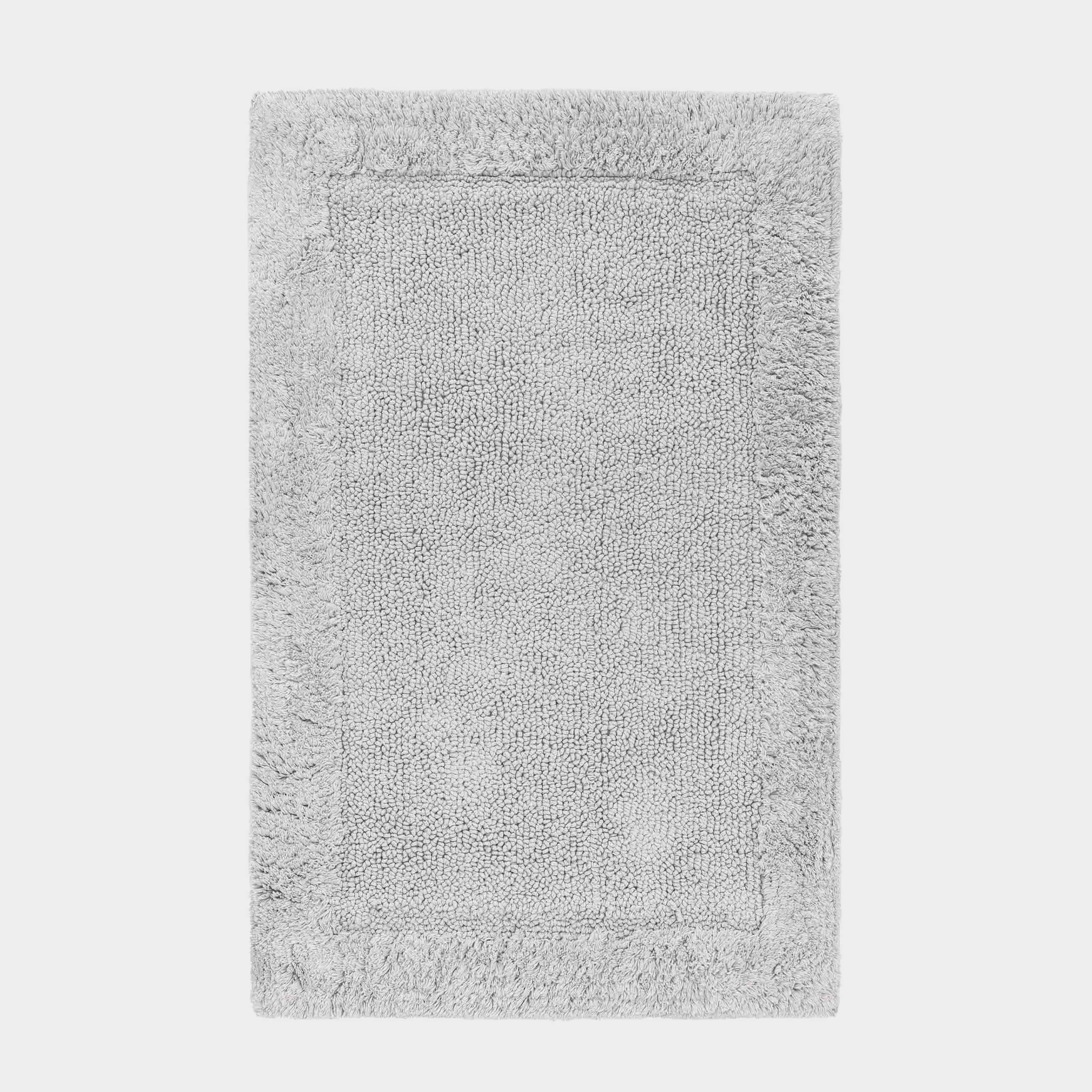 Bathroom mat, 40x60 / 50x80 cm, 2 pcs, Anti-slip, Cotton, Light grey, Metric, image-1