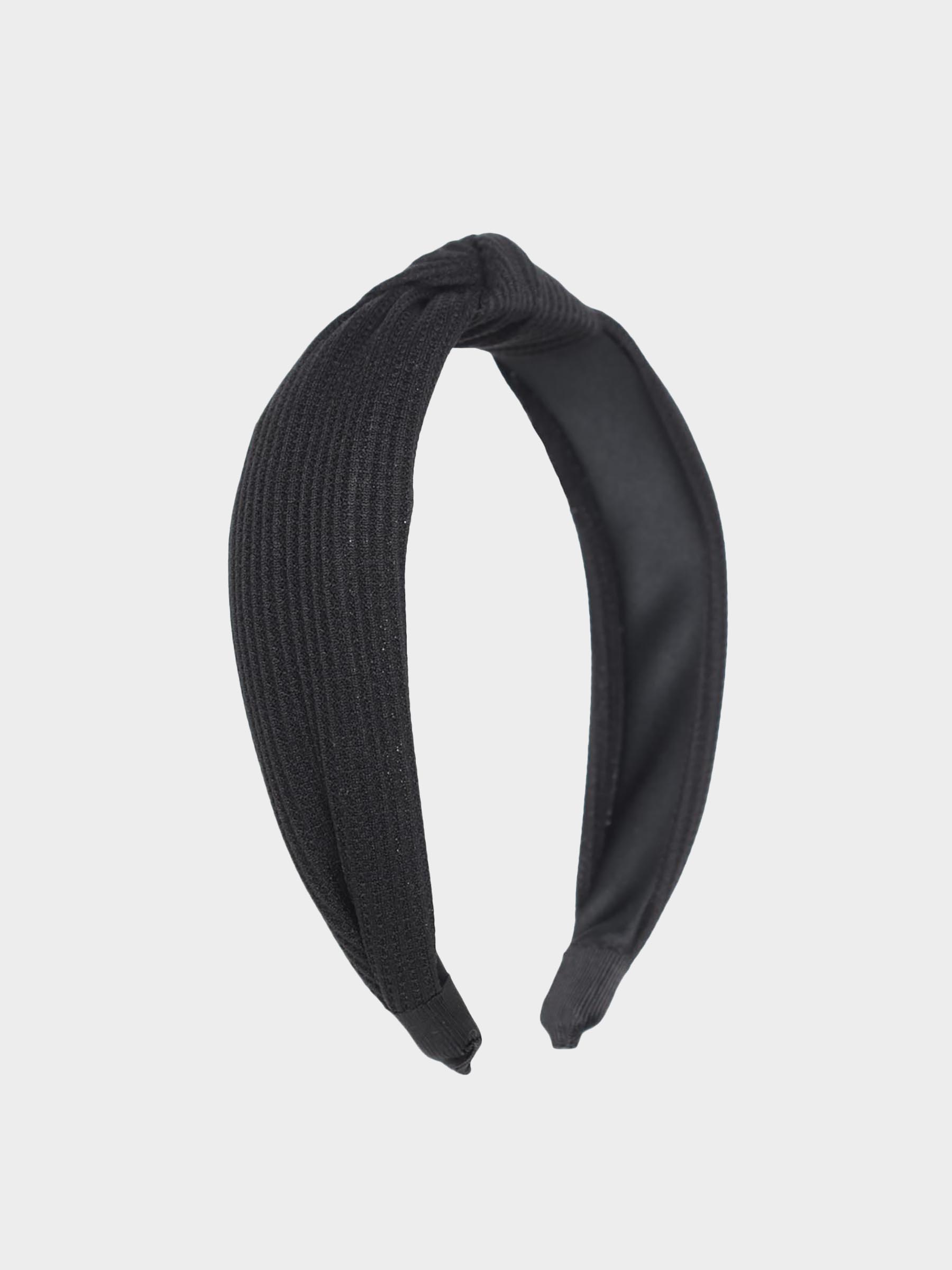 Hair band, 13x15 cm, polyester / plastic, Black, Basic