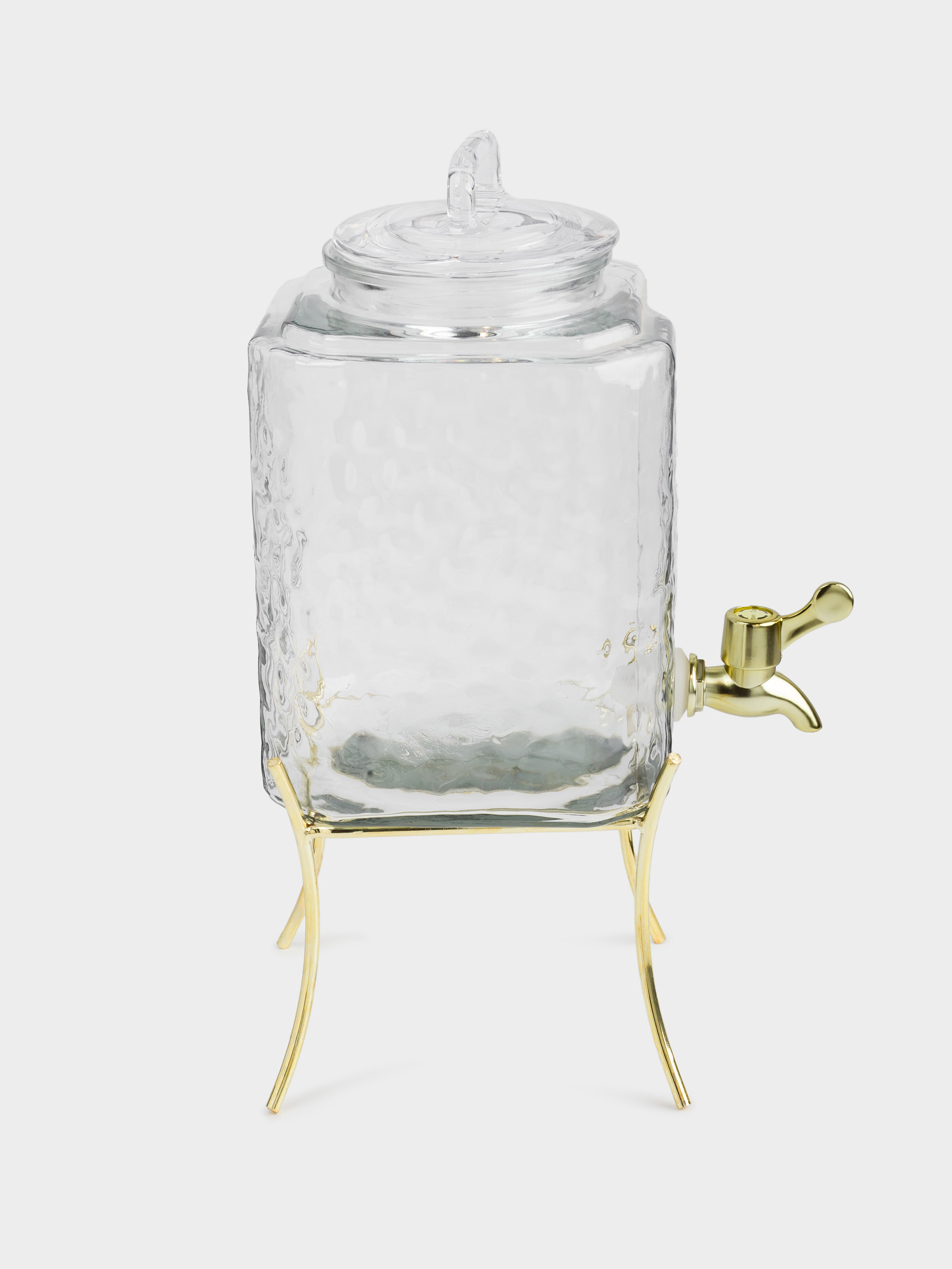 Beverage dispenser, 3,2 l, on stand, glass R / metal, golden, Loft gold, image-1