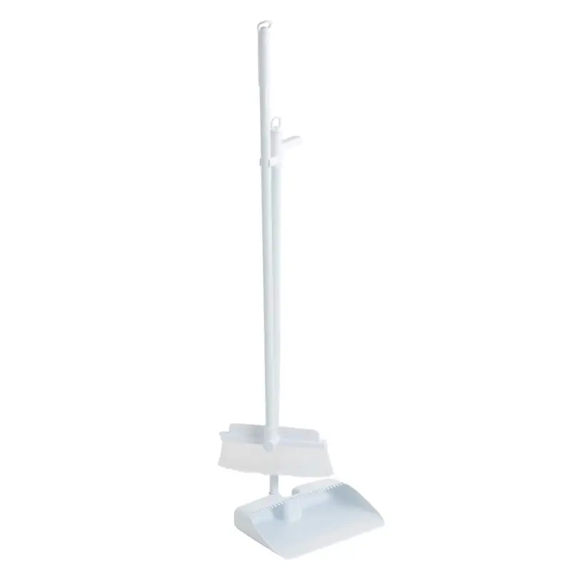 Garbage brush-scraper, with foldable dustpan, 93 cm, plastic / rubber / metal, White, Mop