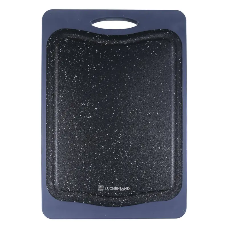 Chopping board, 33x23 cm, 2-sided, Bamboo/Plastic, black, Marble Bamboo