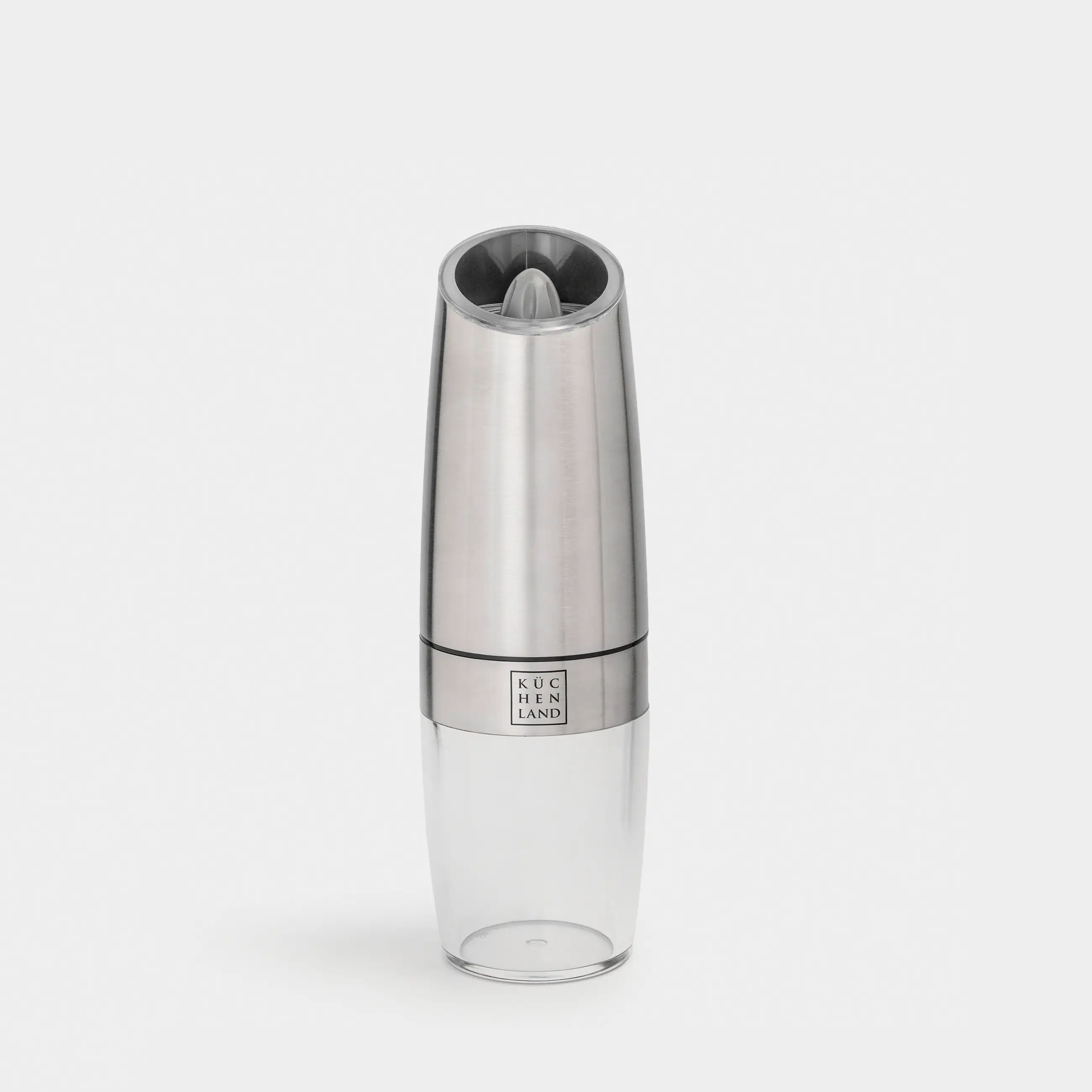 Spice mill, 20 cm, Gravity, Steel / Acrylic, LED W, Spicy
