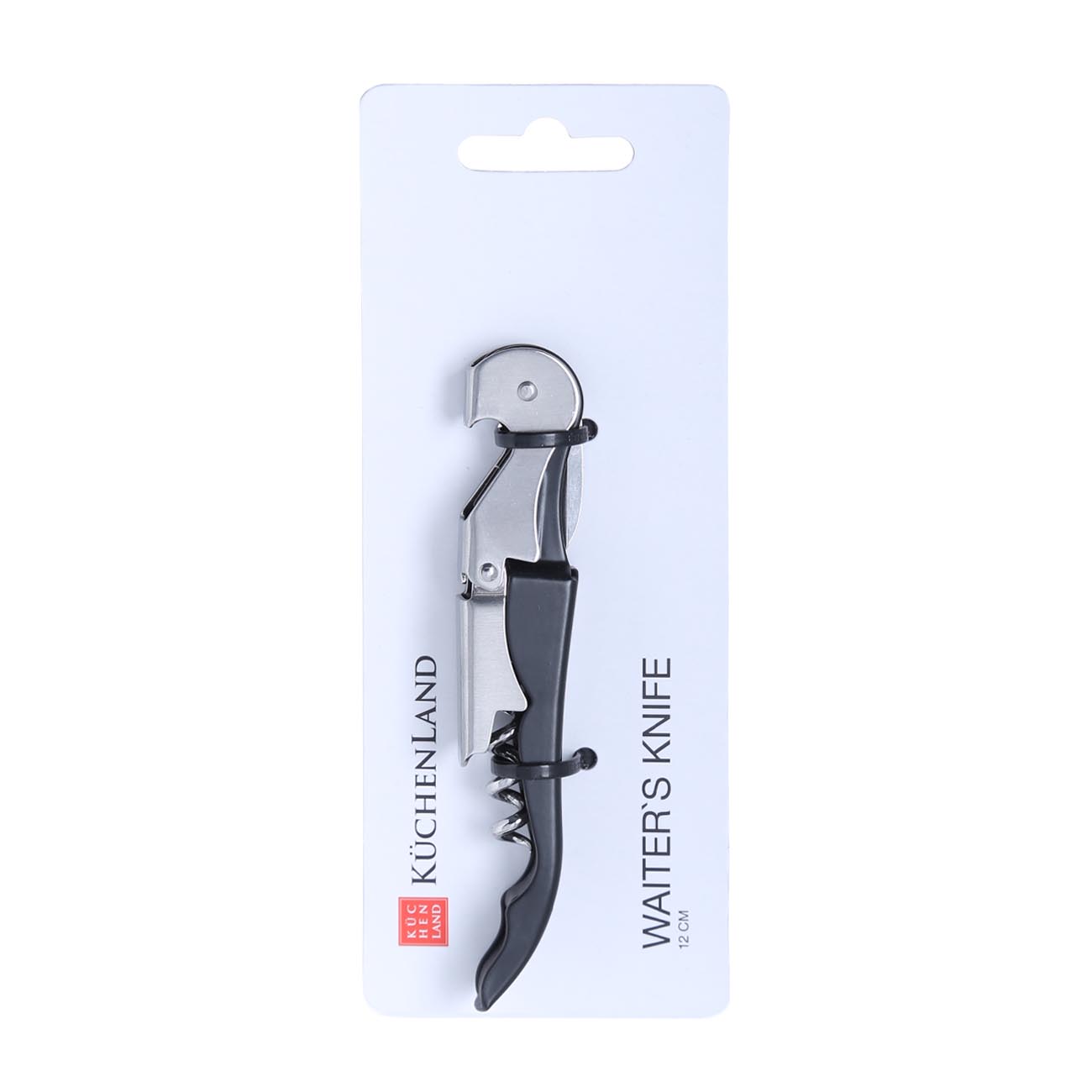 Waiter's knife, 12 cm, steel / plastic, black, Bar