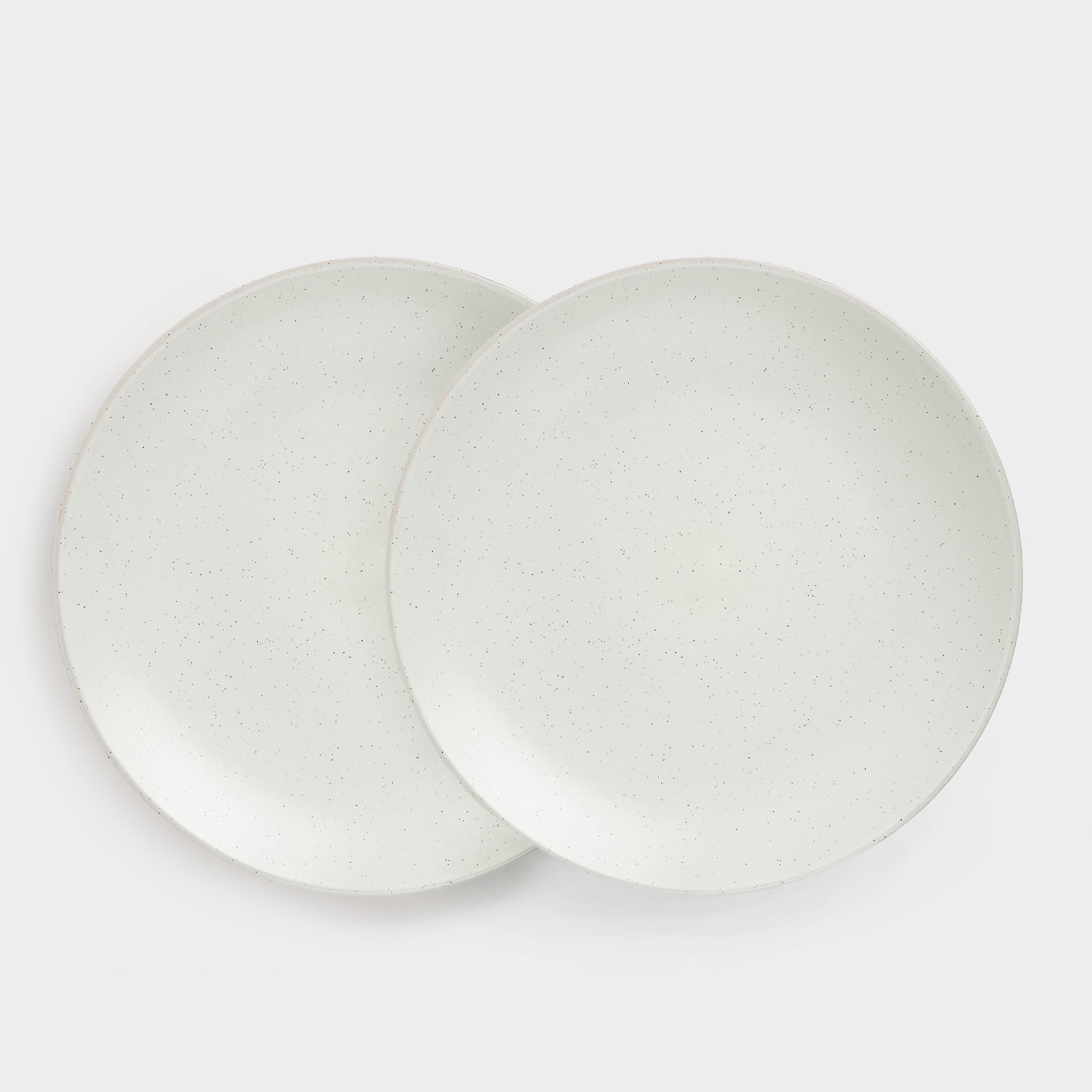 Snack plate, 21 cm, 2 pcs, ceramic, milk, speckled, Particle, image-0