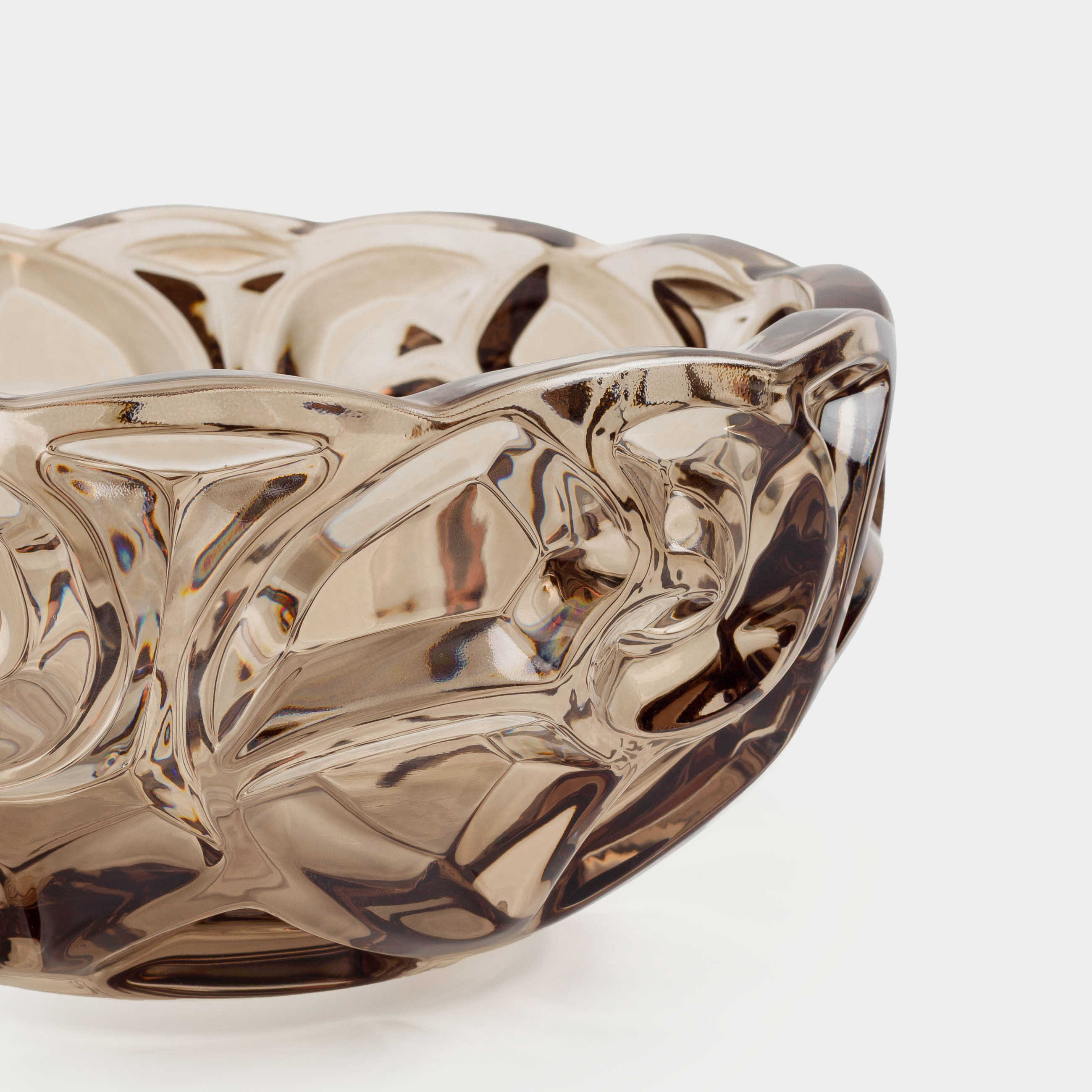 Salad bowl, 24x11 cm, 2.8 l, glass R, brown, Patterns, Gala