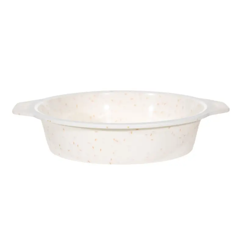 Baking dish, 25 cm, silicone / steel, round, milk, speckled, Bakery speckled ,image-0
