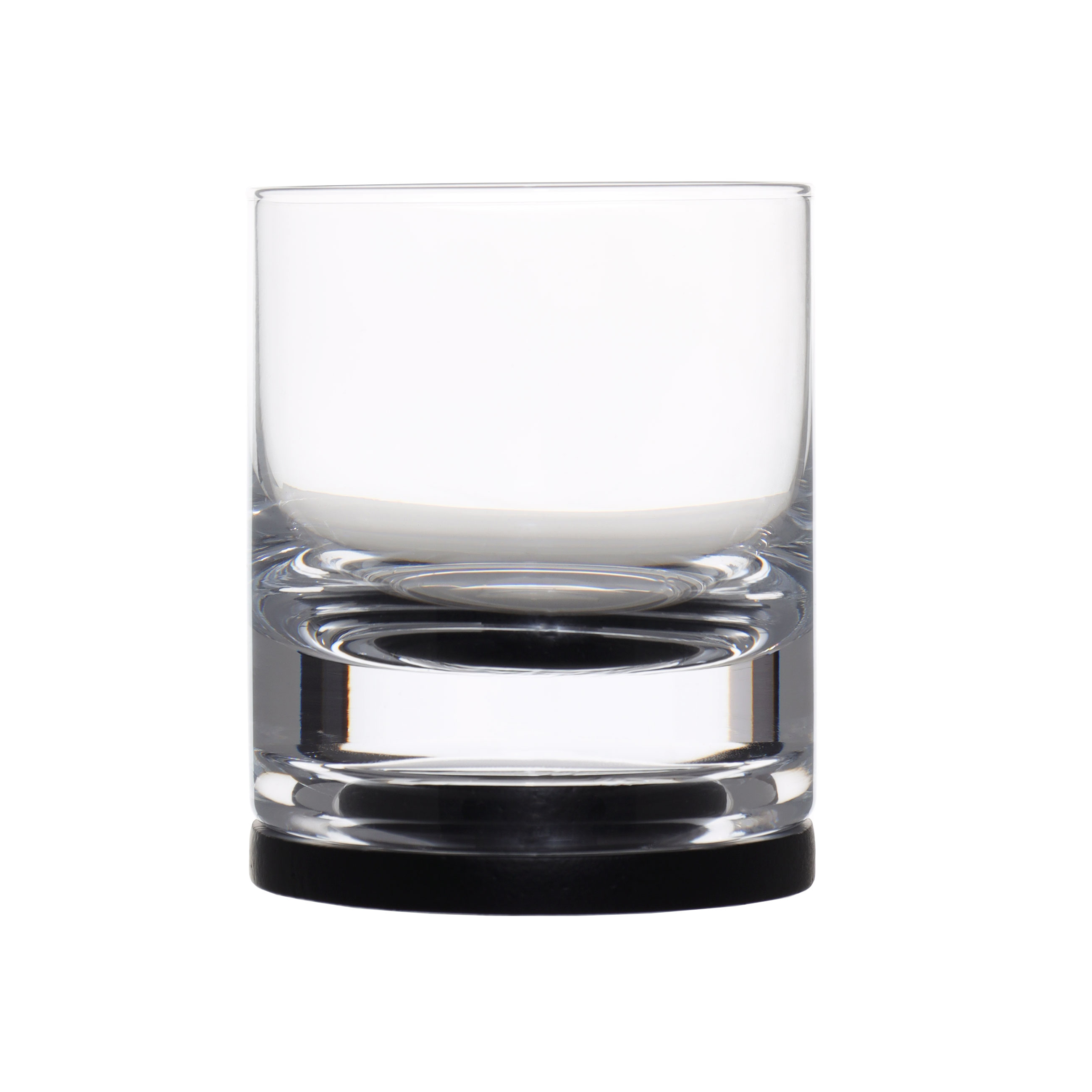 Drinking glass, 10 cm, 340 ml, 2 pcs, on a stand, glass / wood, Clear