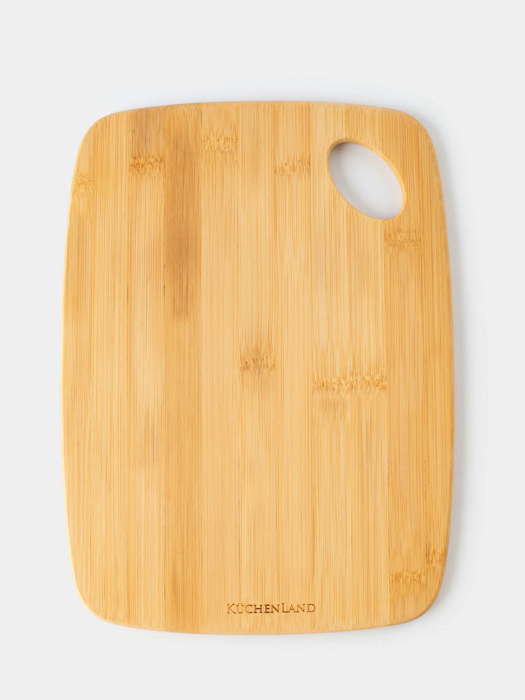 Cutting board, 30х22 cm, rectangular, rounded, bamboo, Bamboo