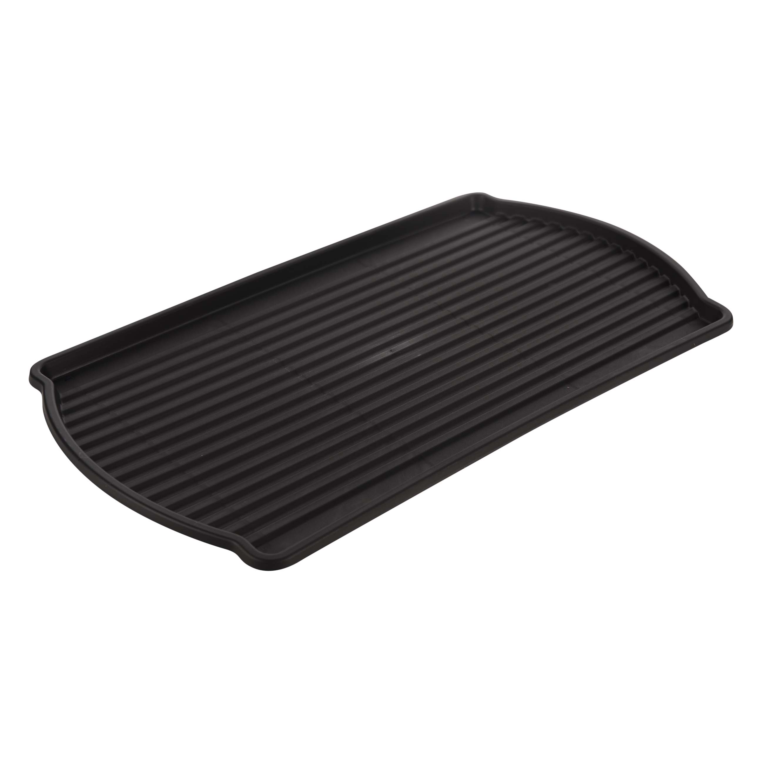 Dish rack, 47x26 cm, with tray, plastic / metal, black, Black style, image-1