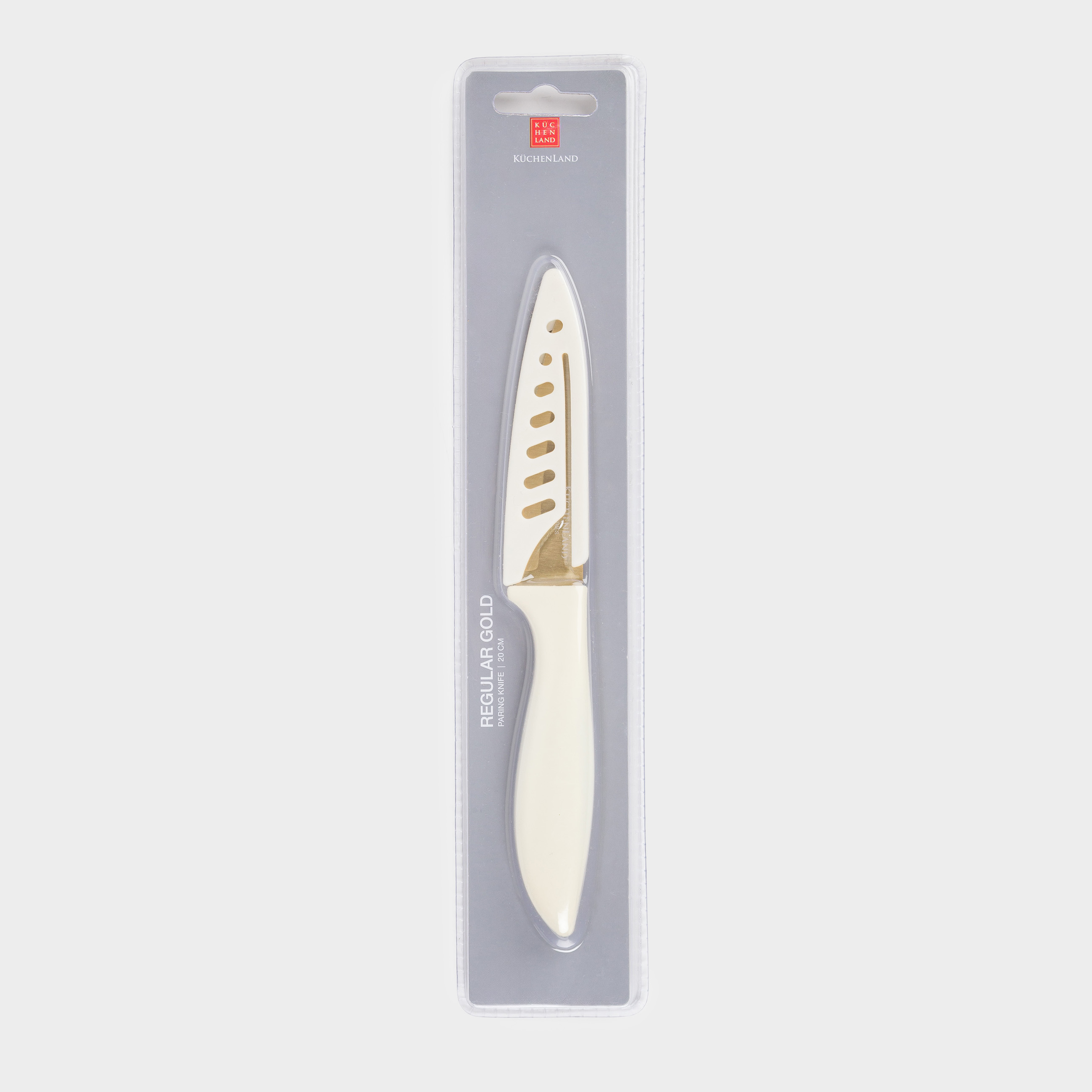 Slicing knife, 13 cm, with case, steel / plastic, milky gold, Regular gold, image-3