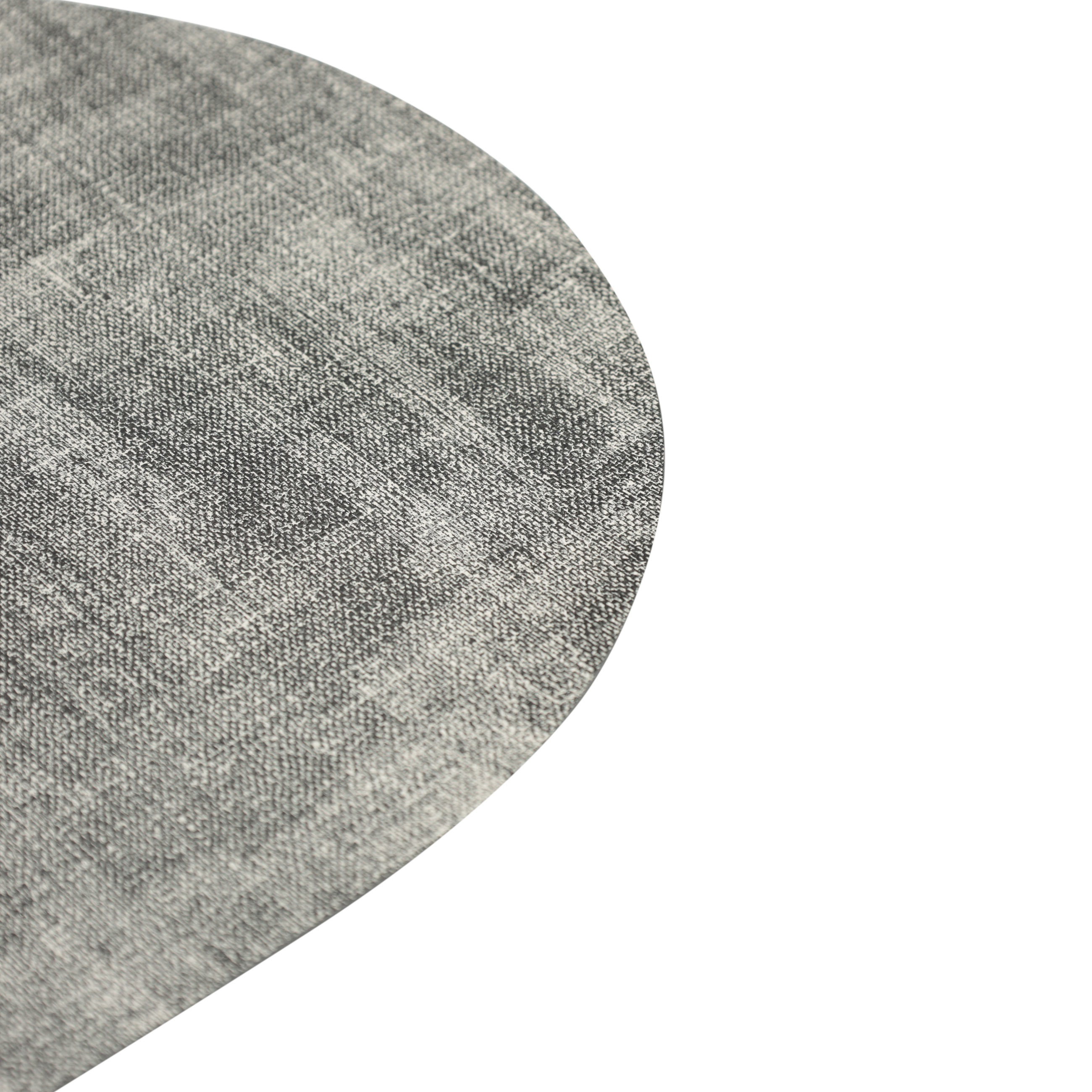 Placemat, 30x45 cm, PVC, oval, gray-white, Rock, image-0