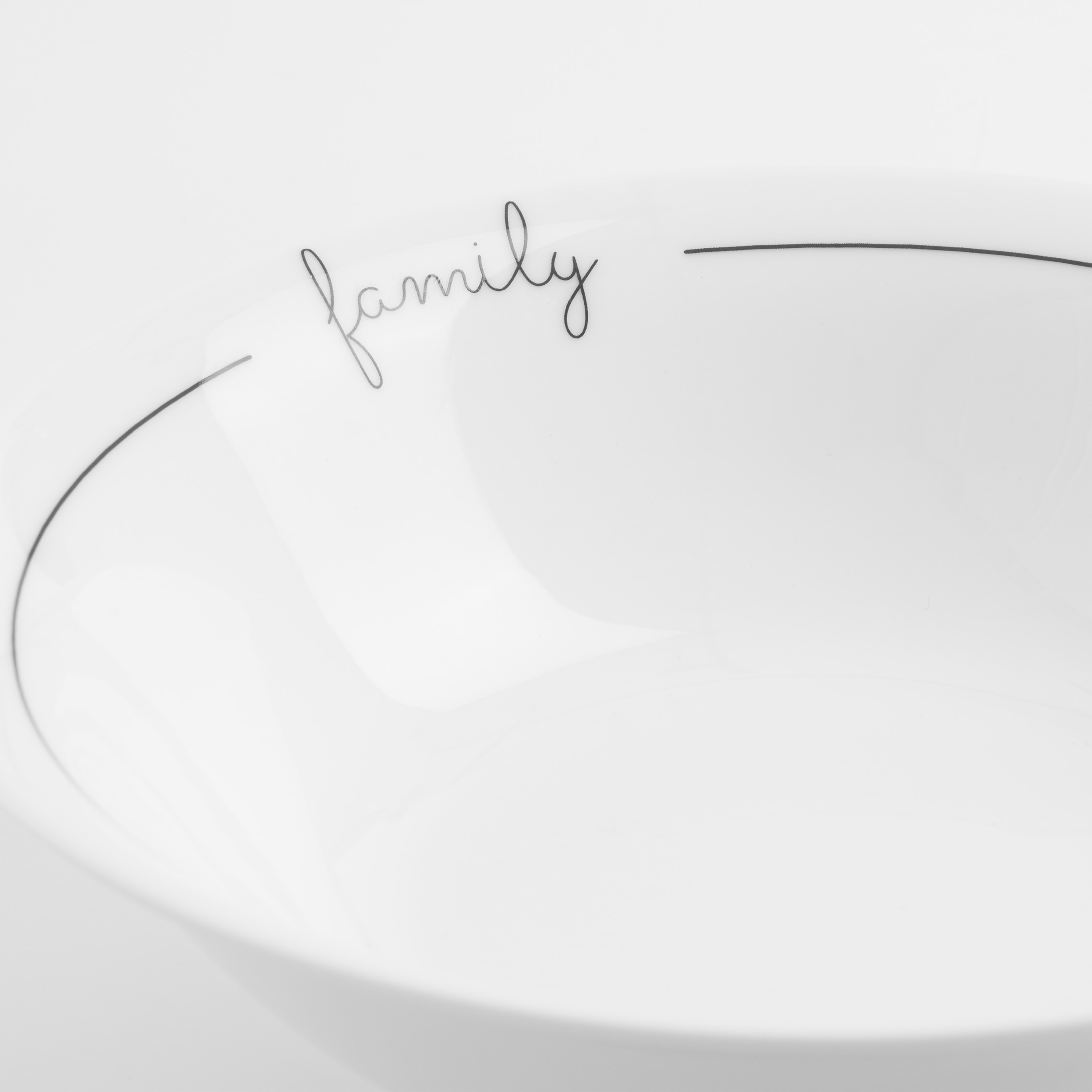 Salad bowl, 17x6 cm, 380 ml, porcelain N, white, Family, Scroll white