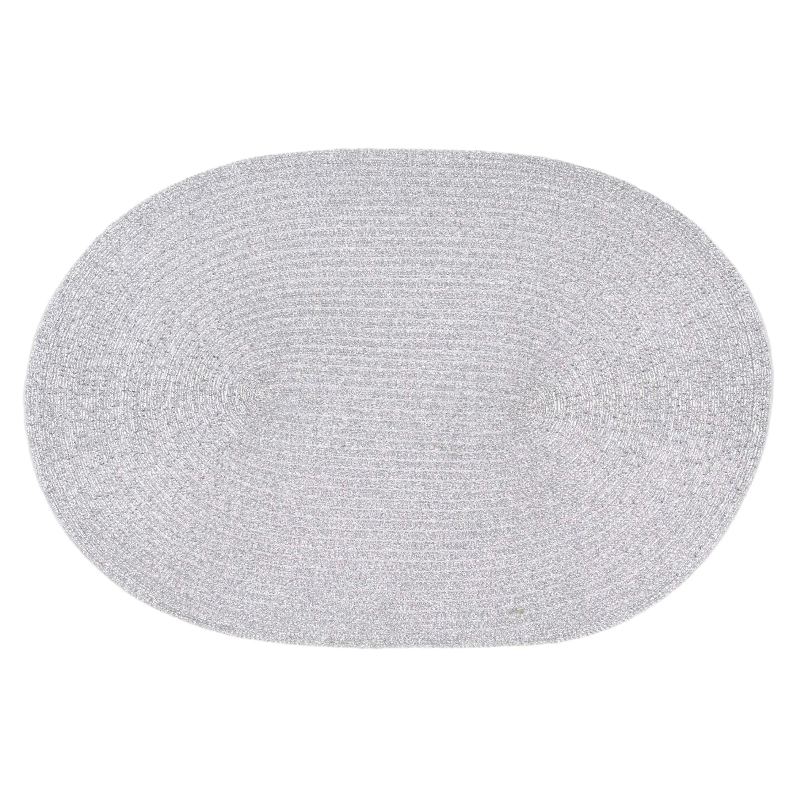 Napkin for appliances, 30x45 cm, polyester, oval, silver, Rotary shine