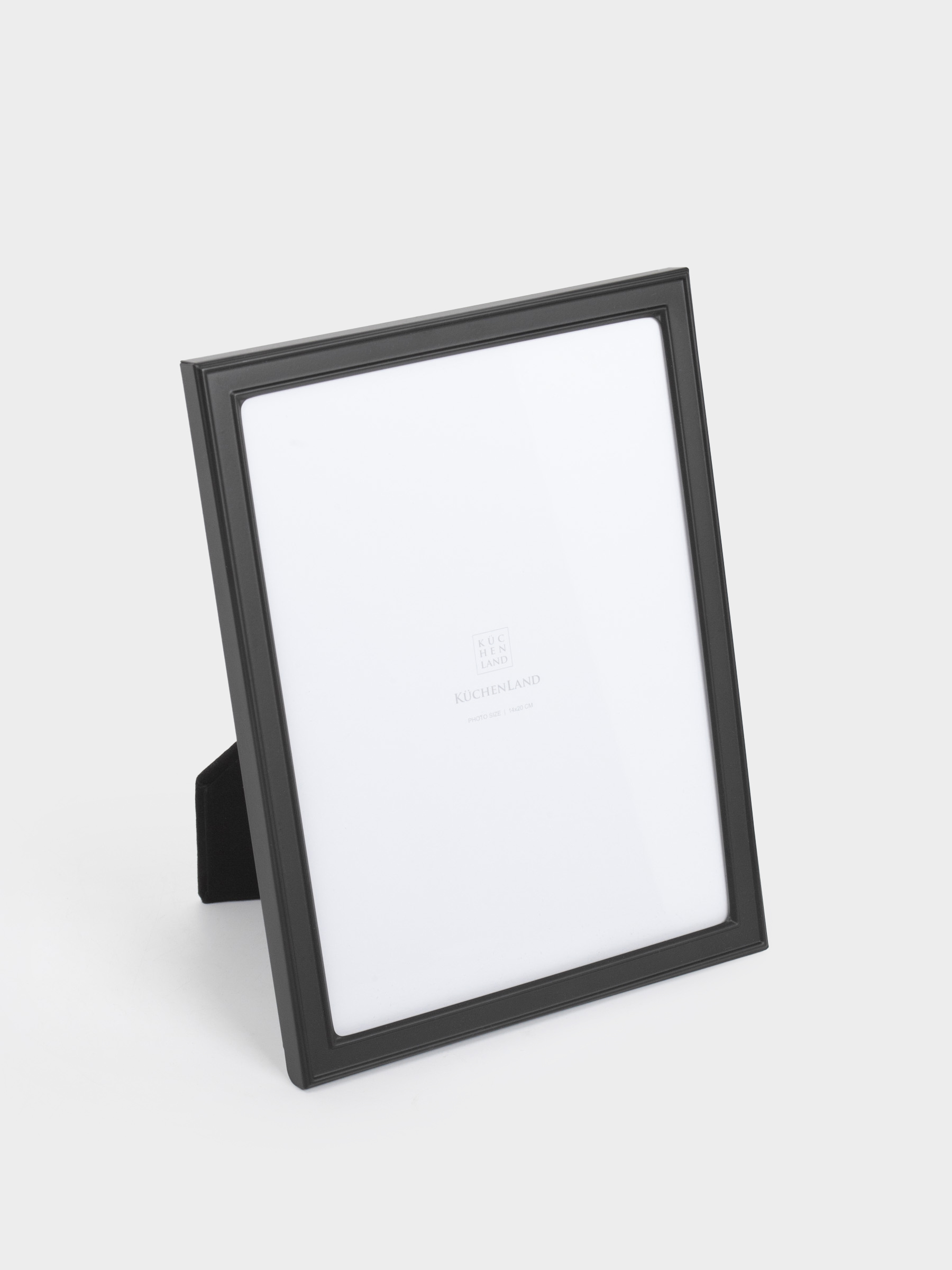 Photo frame, 17x22 cm, plastic / glass, black, image-0