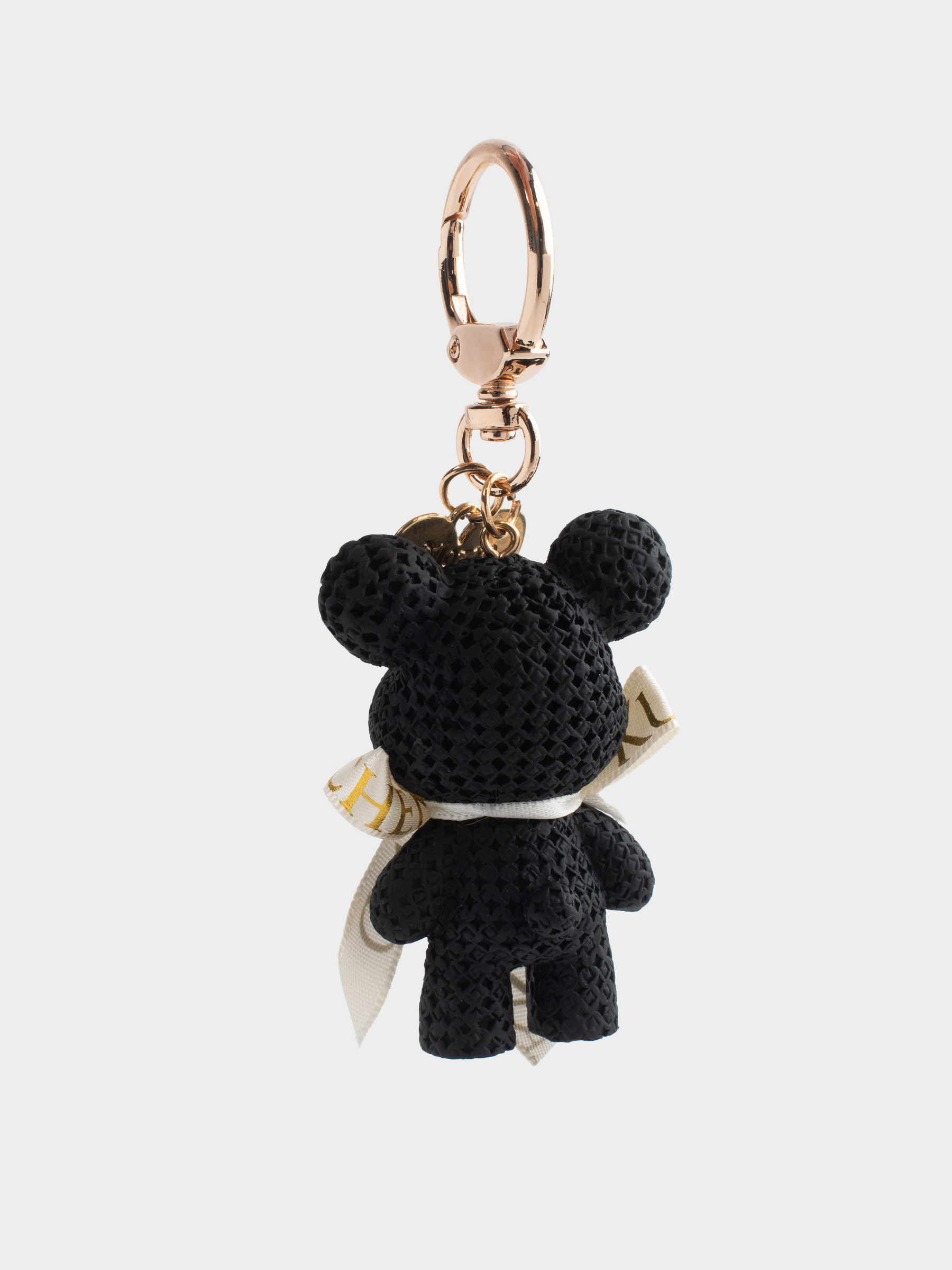 Keychain, 11 cm, plastic / metal, black, Bear, Bear, image-1